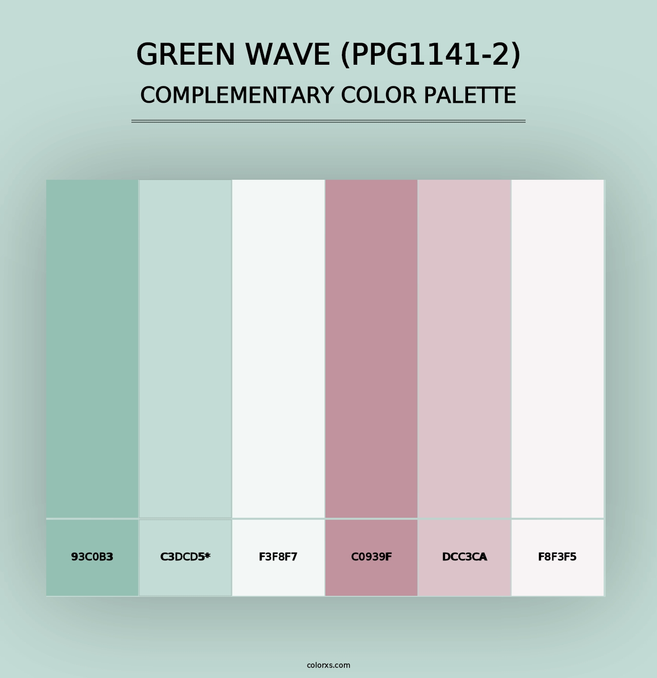 Green Wave (PPG1141-2) - Complementary Color Palette