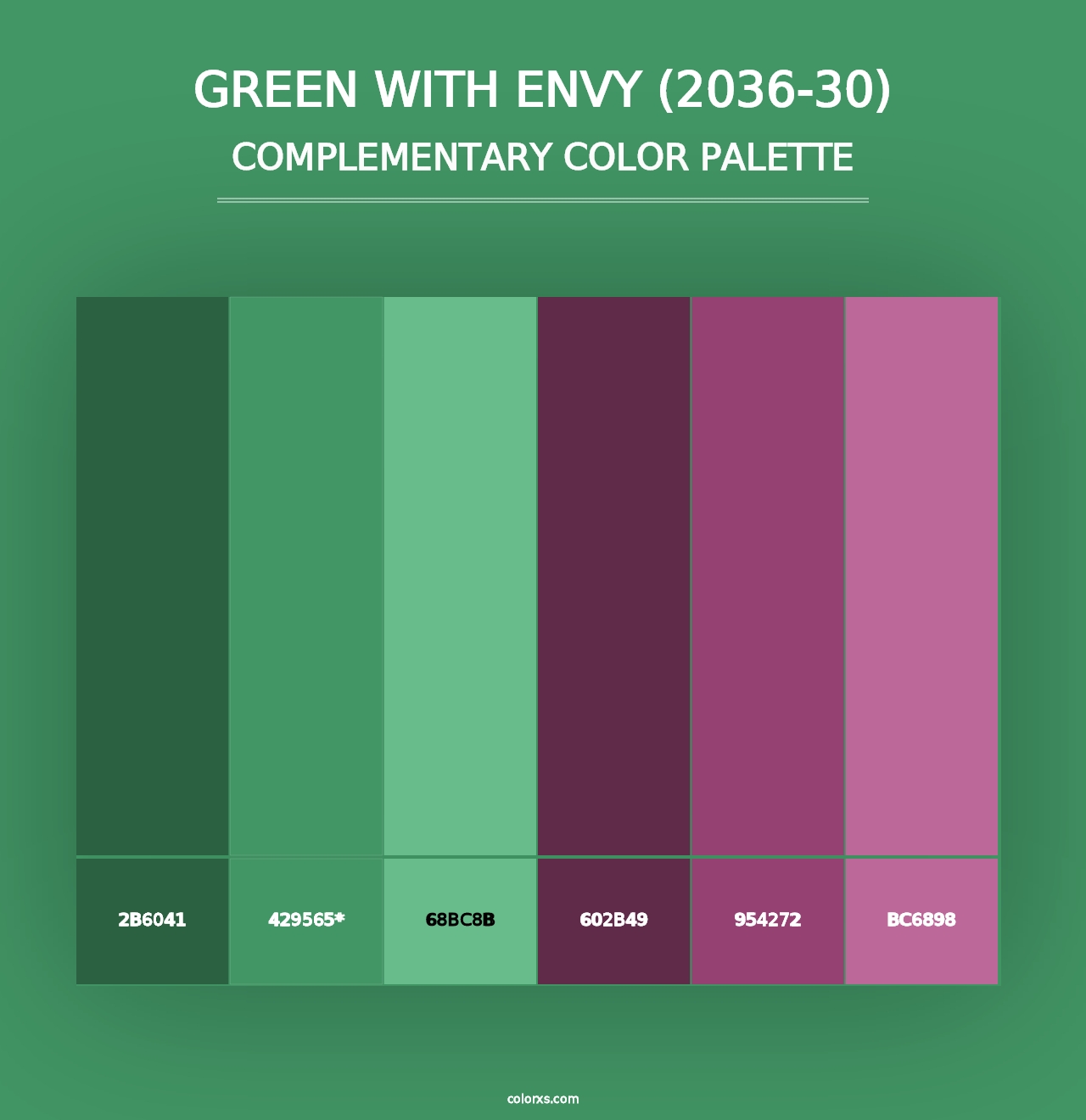 Green with Envy (2036-30) - Complementary Color Palette