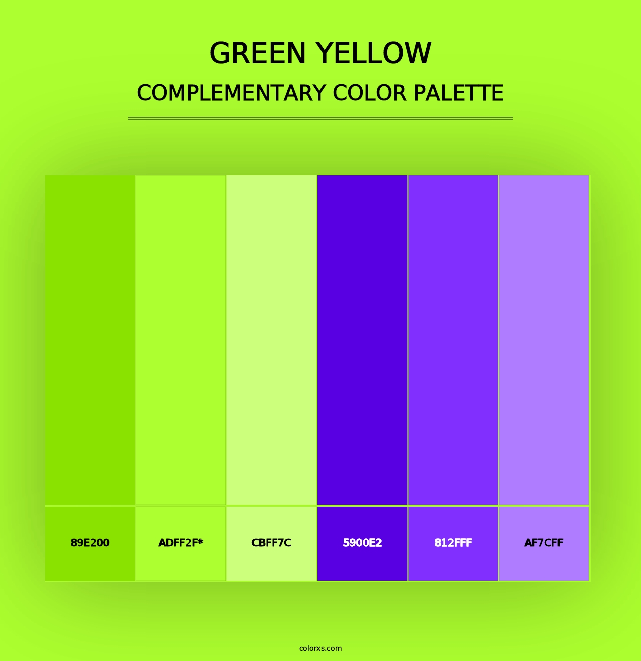 Green Yellow - Complementary Color Palette