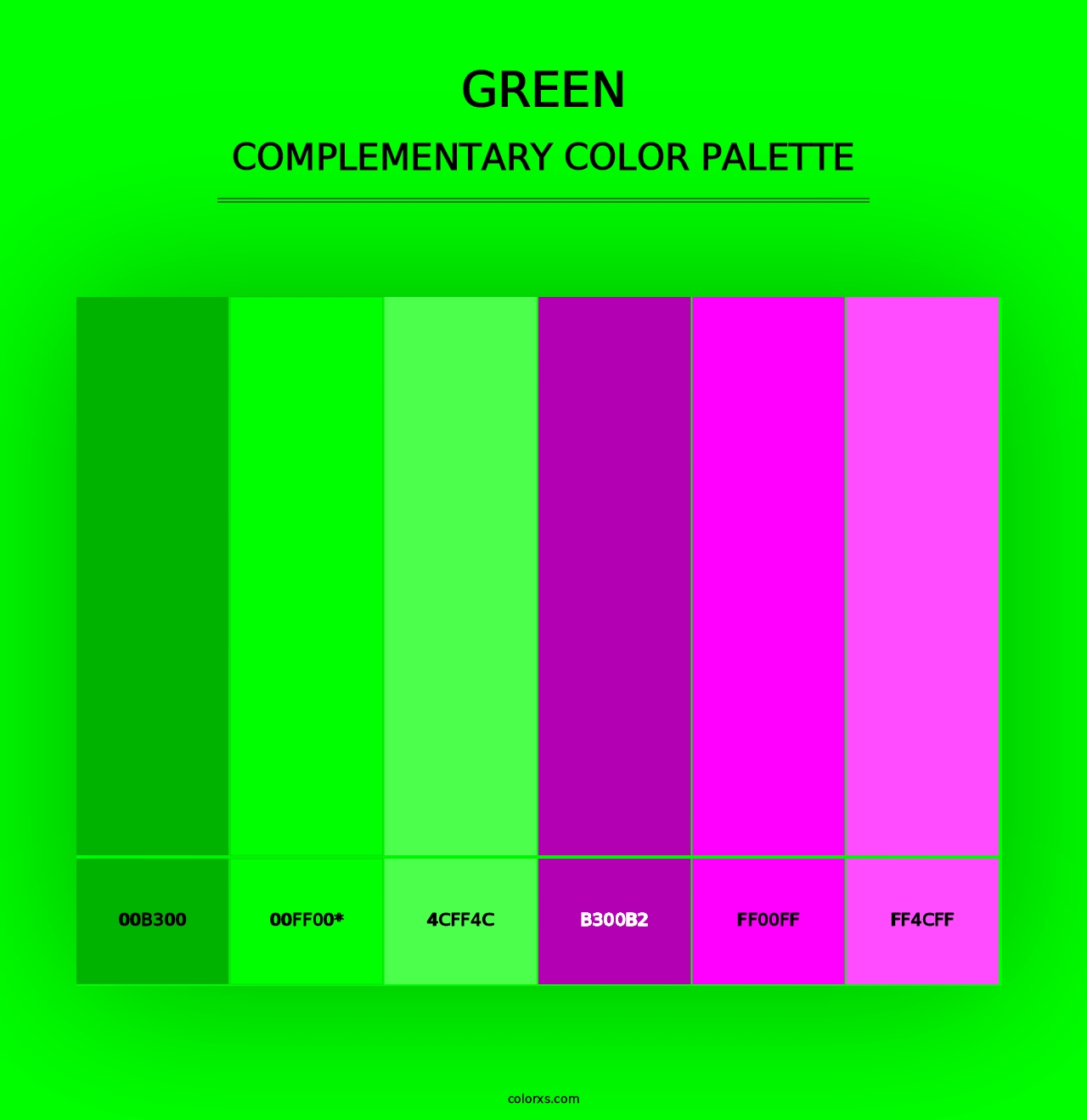 Green - Complementary Color Palette