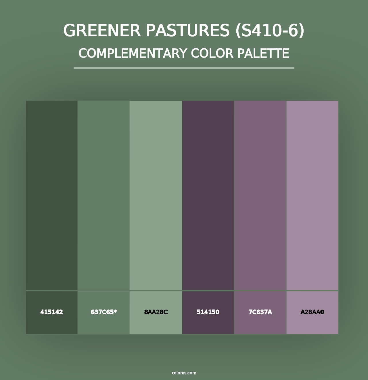 Greener Pastures (S410-6) - Complementary Color Palette