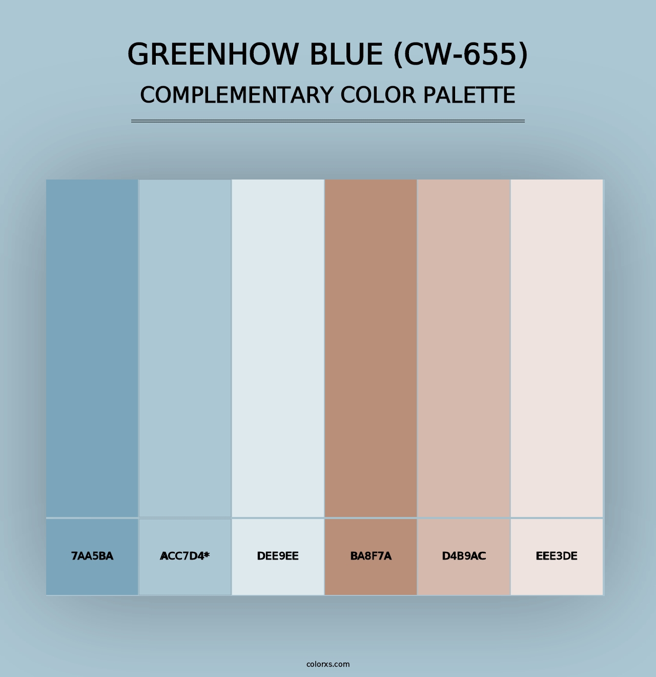 Greenhow Blue (CW-655) - Complementary Color Palette