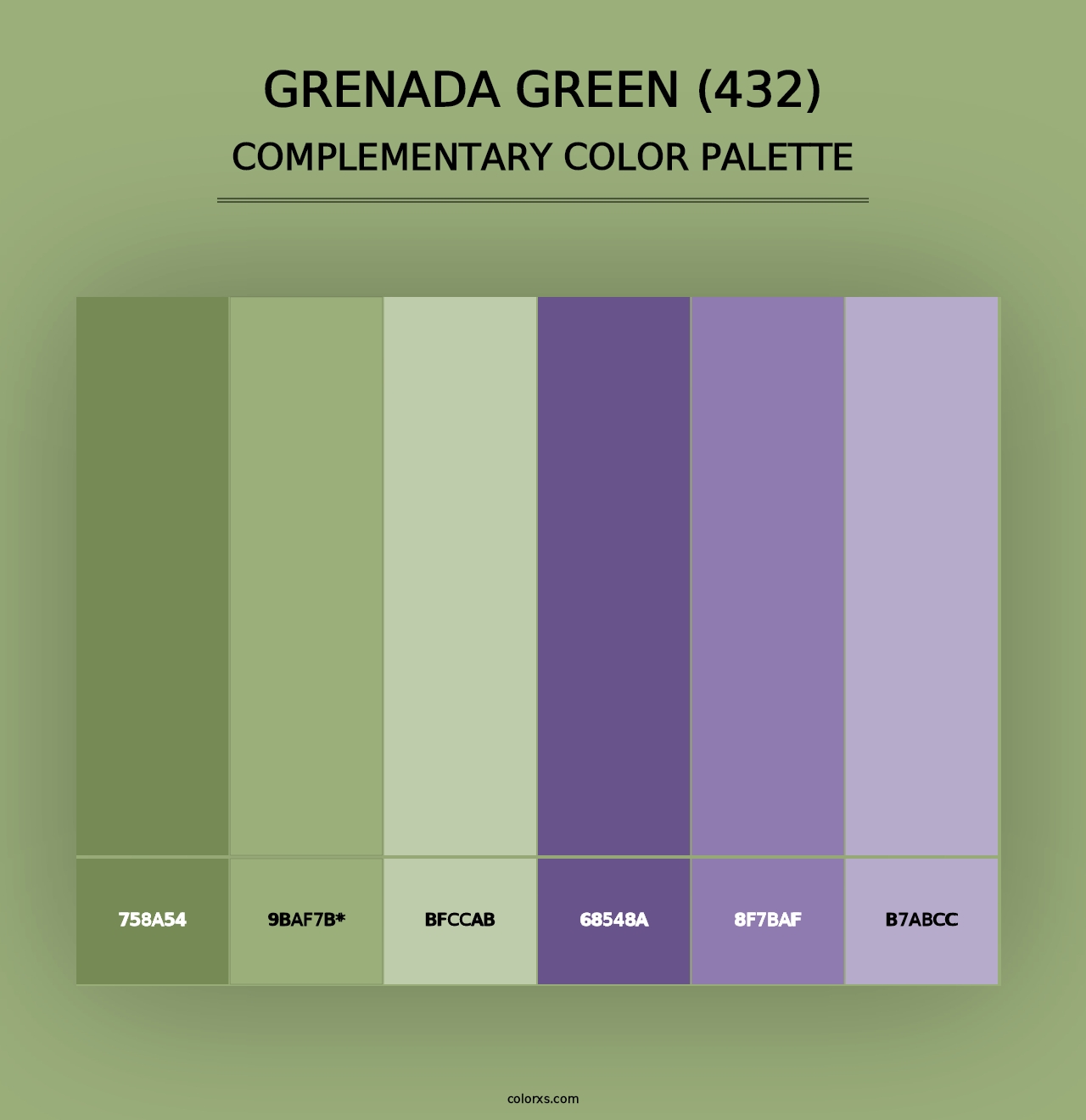 Grenada Green (432) - Complementary Color Palette