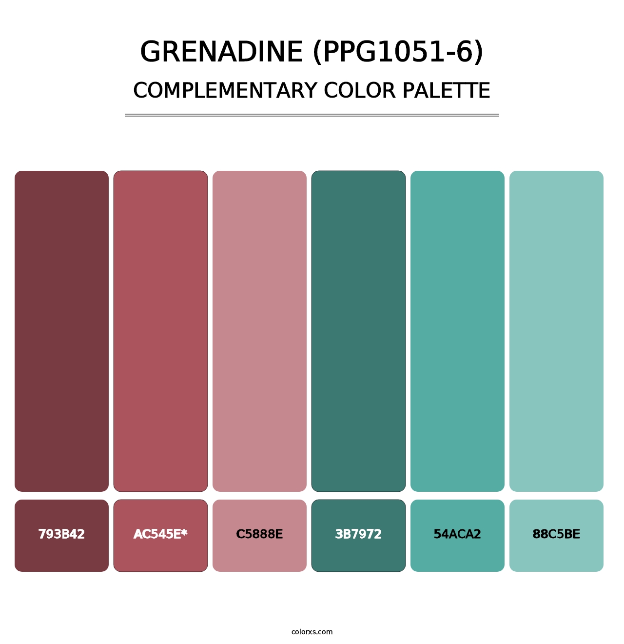 Grenadine (PPG1051-6) - Complementary Color Palette