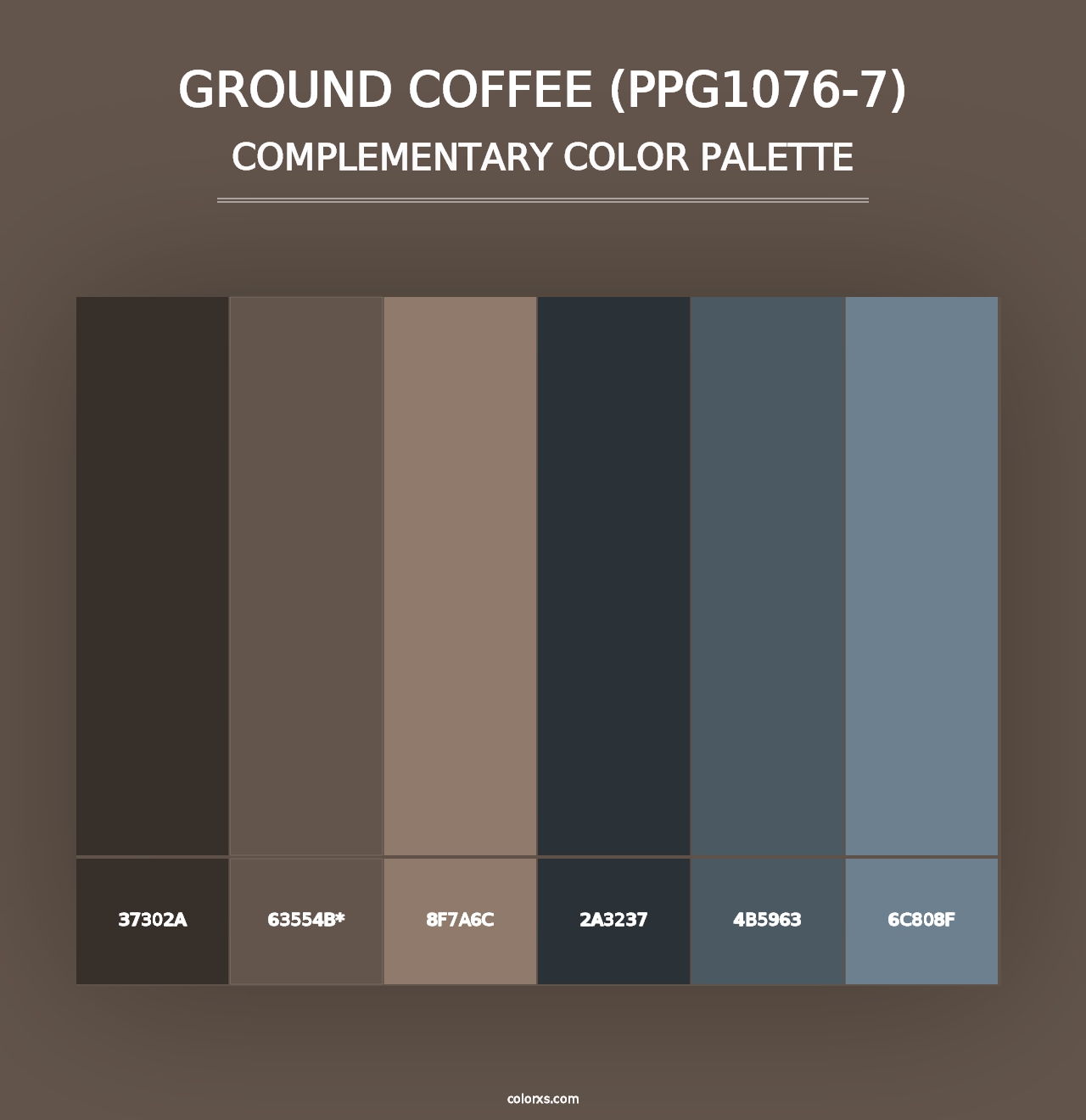 Ground Coffee (PPG1076-7) - Complementary Color Palette