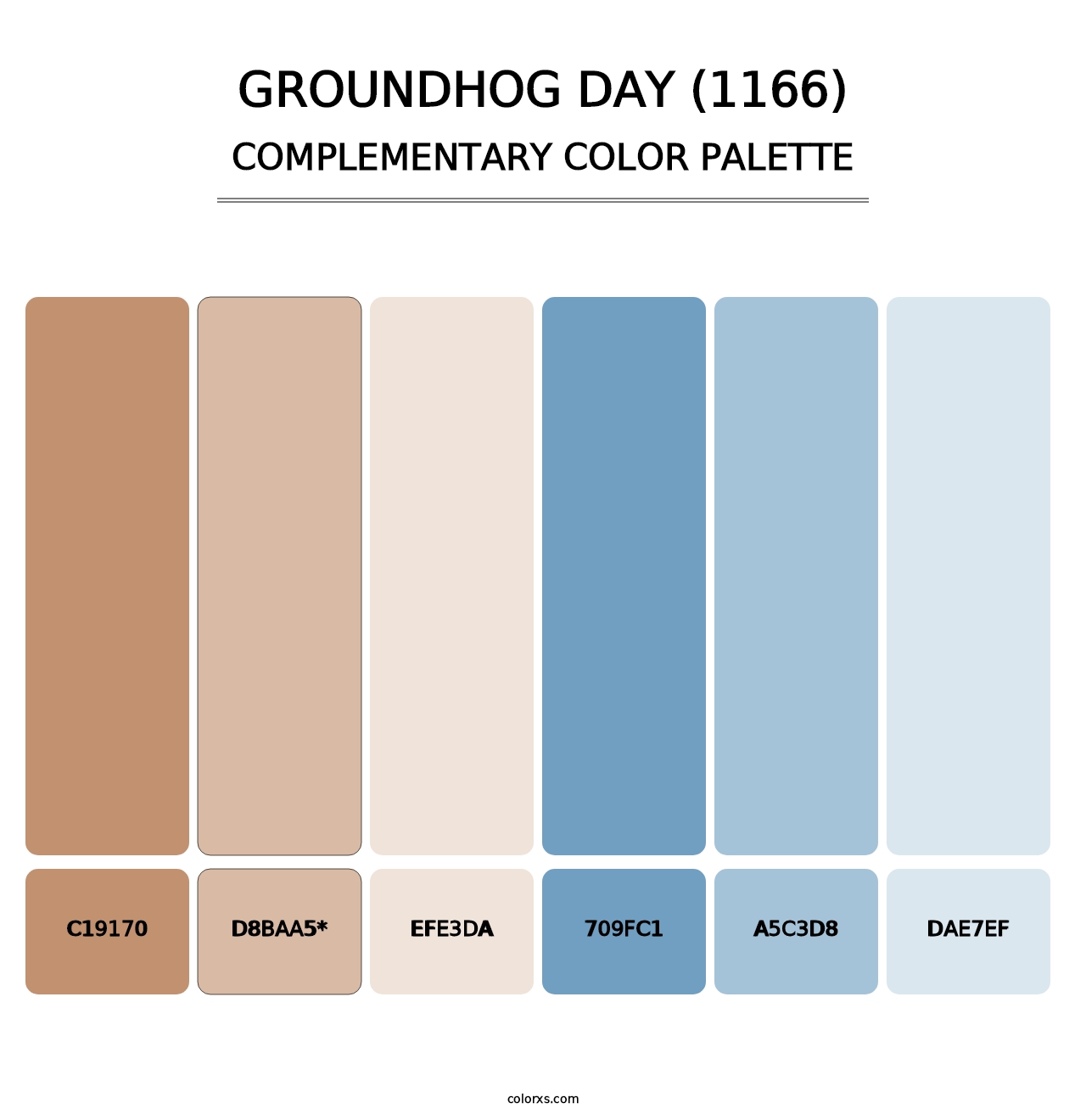 Groundhog Day (1166) - Complementary Color Palette