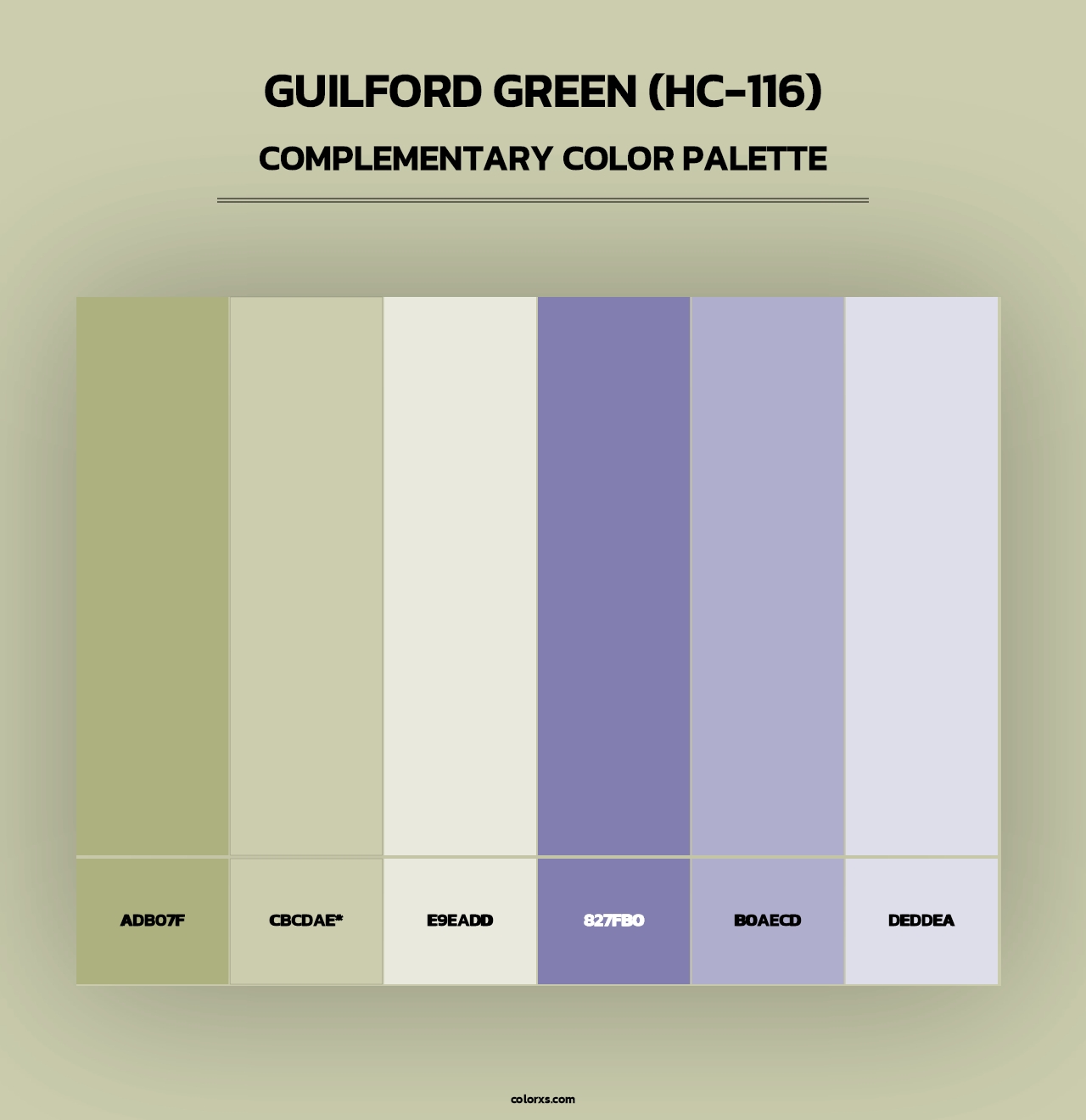 Guilford Green (HC-116) - Complementary Color Palette