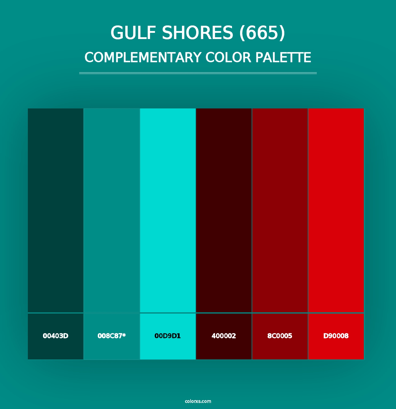 Gulf Shores (665) - Complementary Color Palette