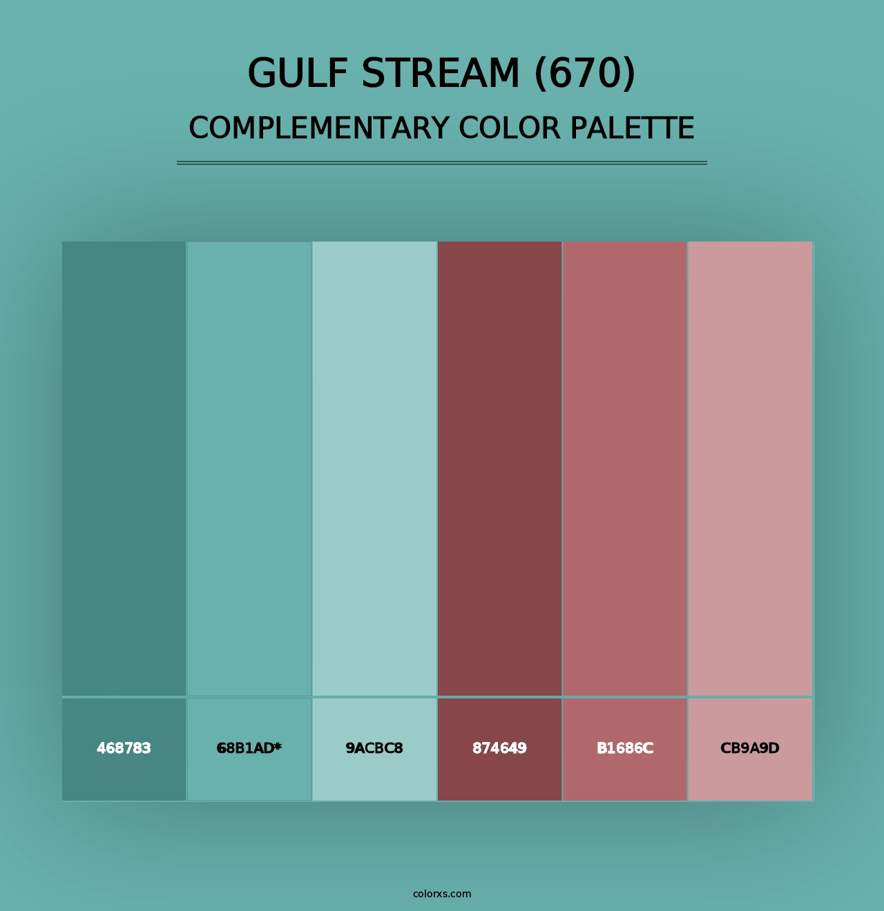 Gulf Stream (670) - Complementary Color Palette