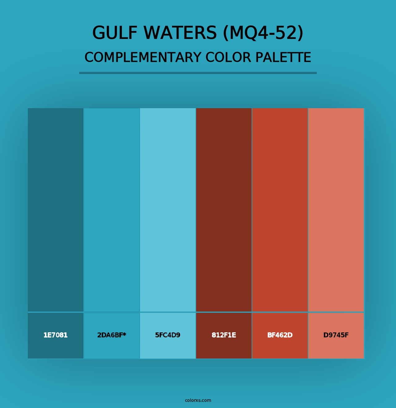 Gulf Waters (MQ4-52) - Complementary Color Palette