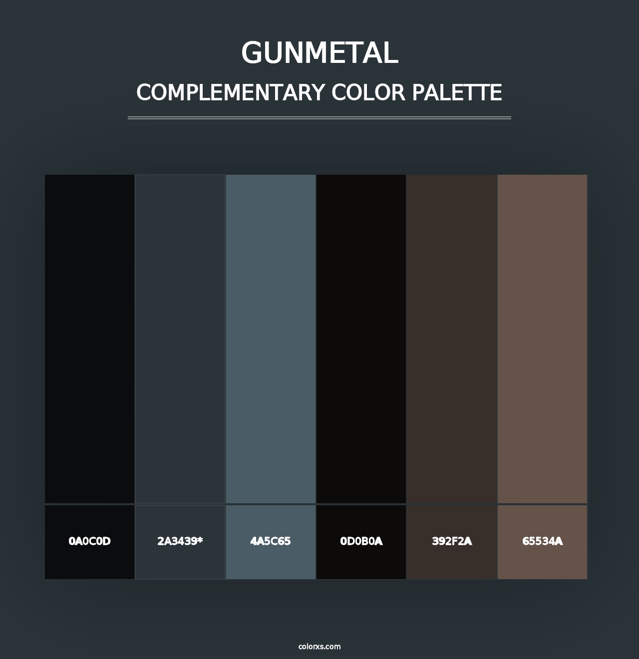 Gunmetal - Complementary Color Palette