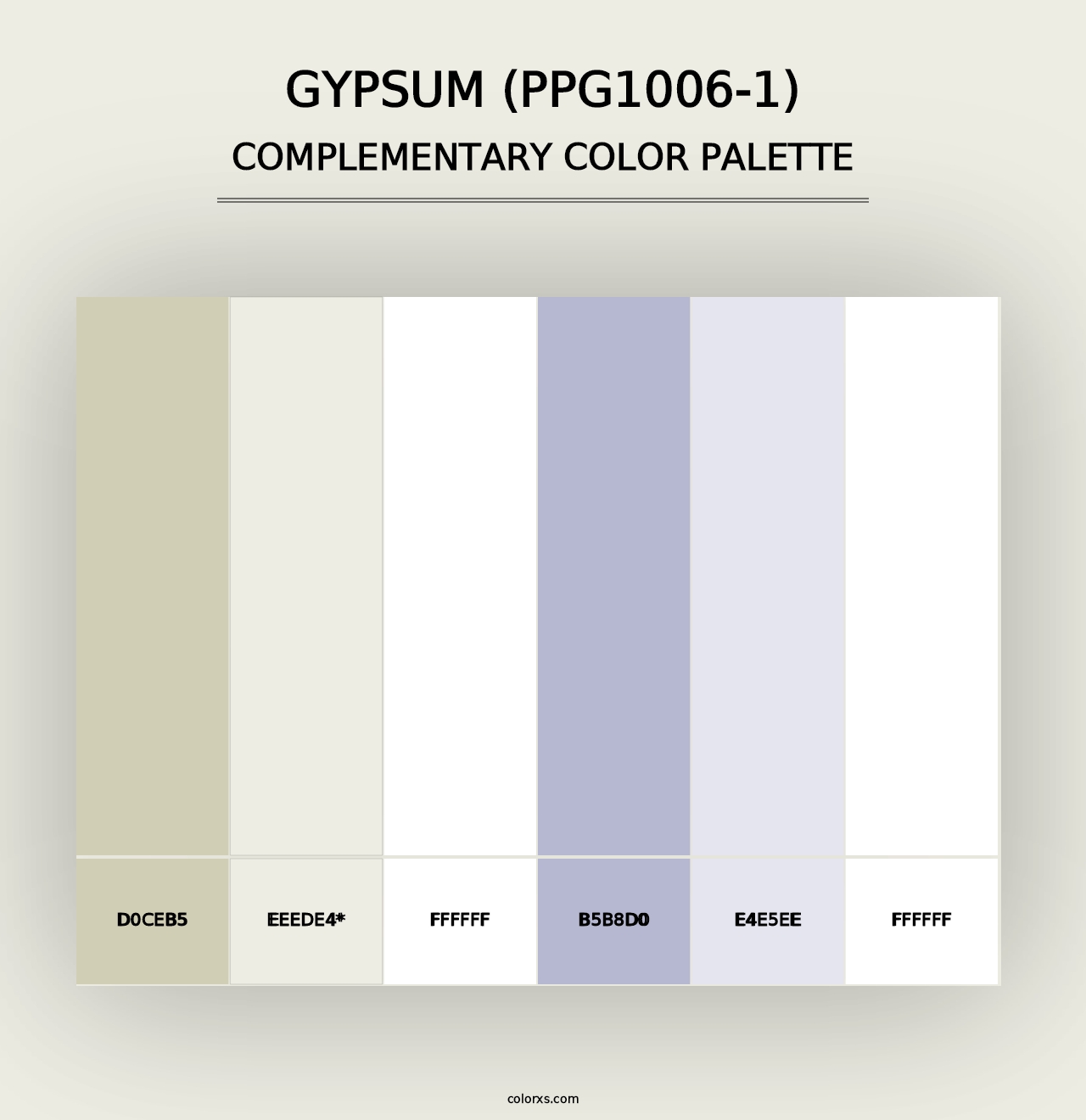 Gypsum (PPG1006-1) - Complementary Color Palette