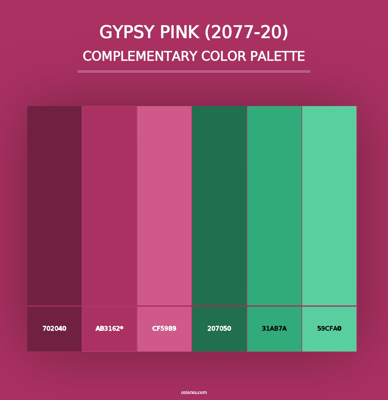 Gypsy Pink (2077-20) - Complementary Color Palette