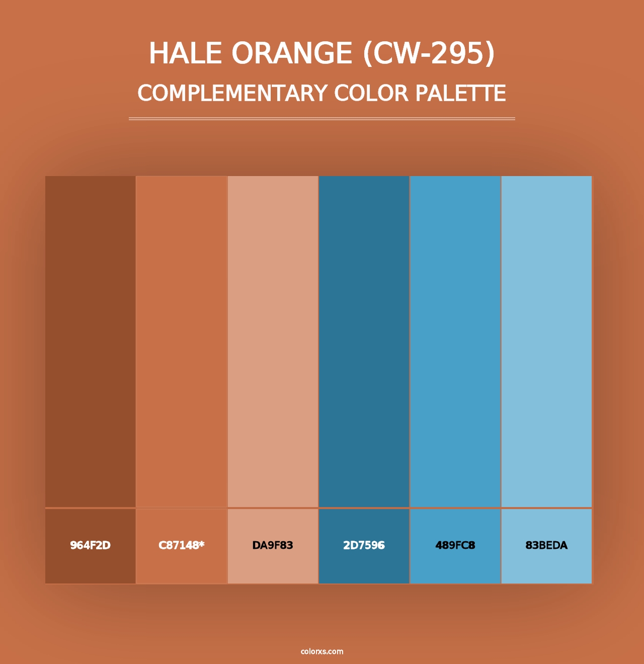 Hale Orange (CW-295) - Complementary Color Palette