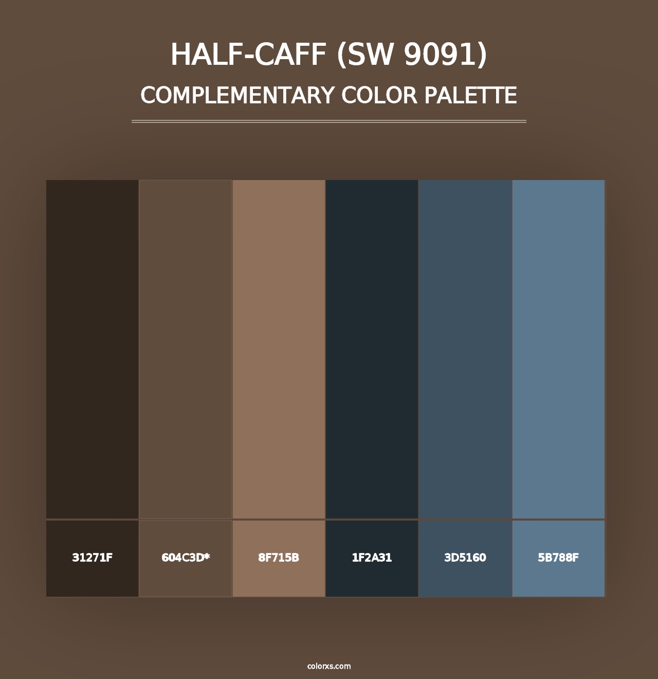 Half-Caff (SW 9091) - Complementary Color Palette