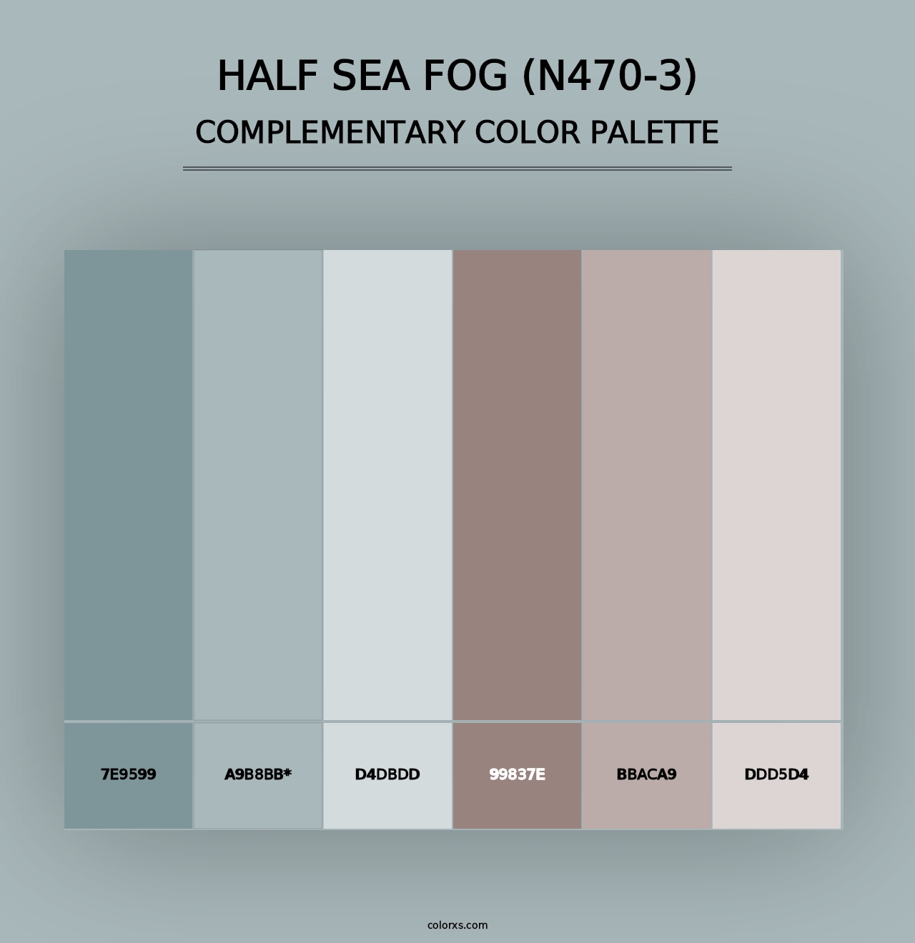 Half Sea Fog (N470-3) - Complementary Color Palette