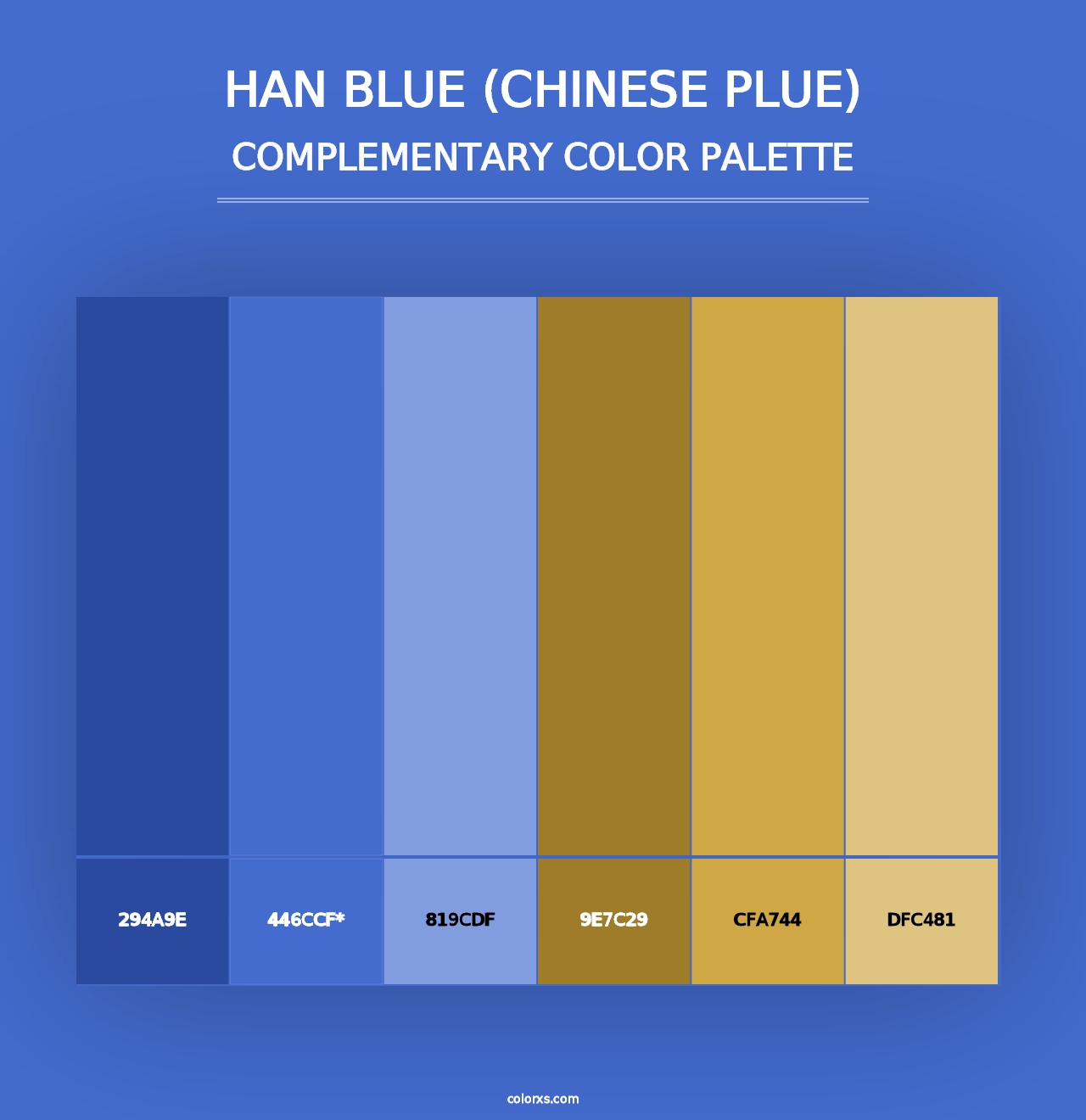 Han Blue (Chinese Plue) - Complementary Color Palette