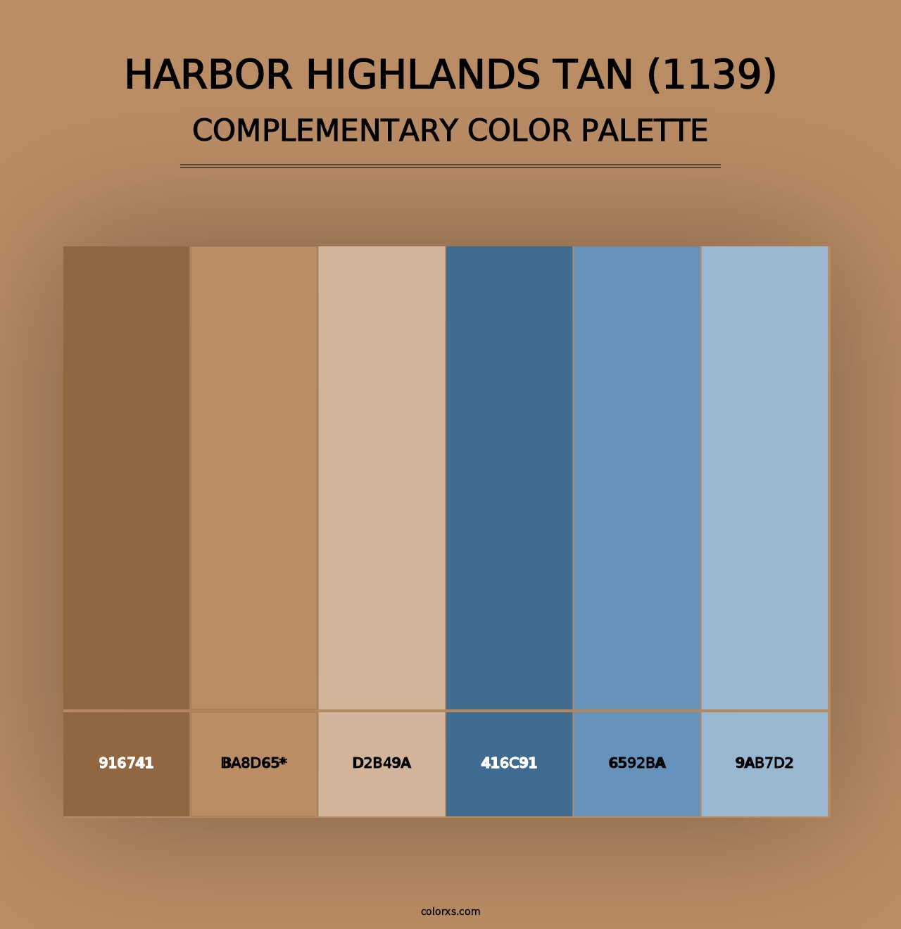 Harbor Highlands Tan (1139) - Complementary Color Palette