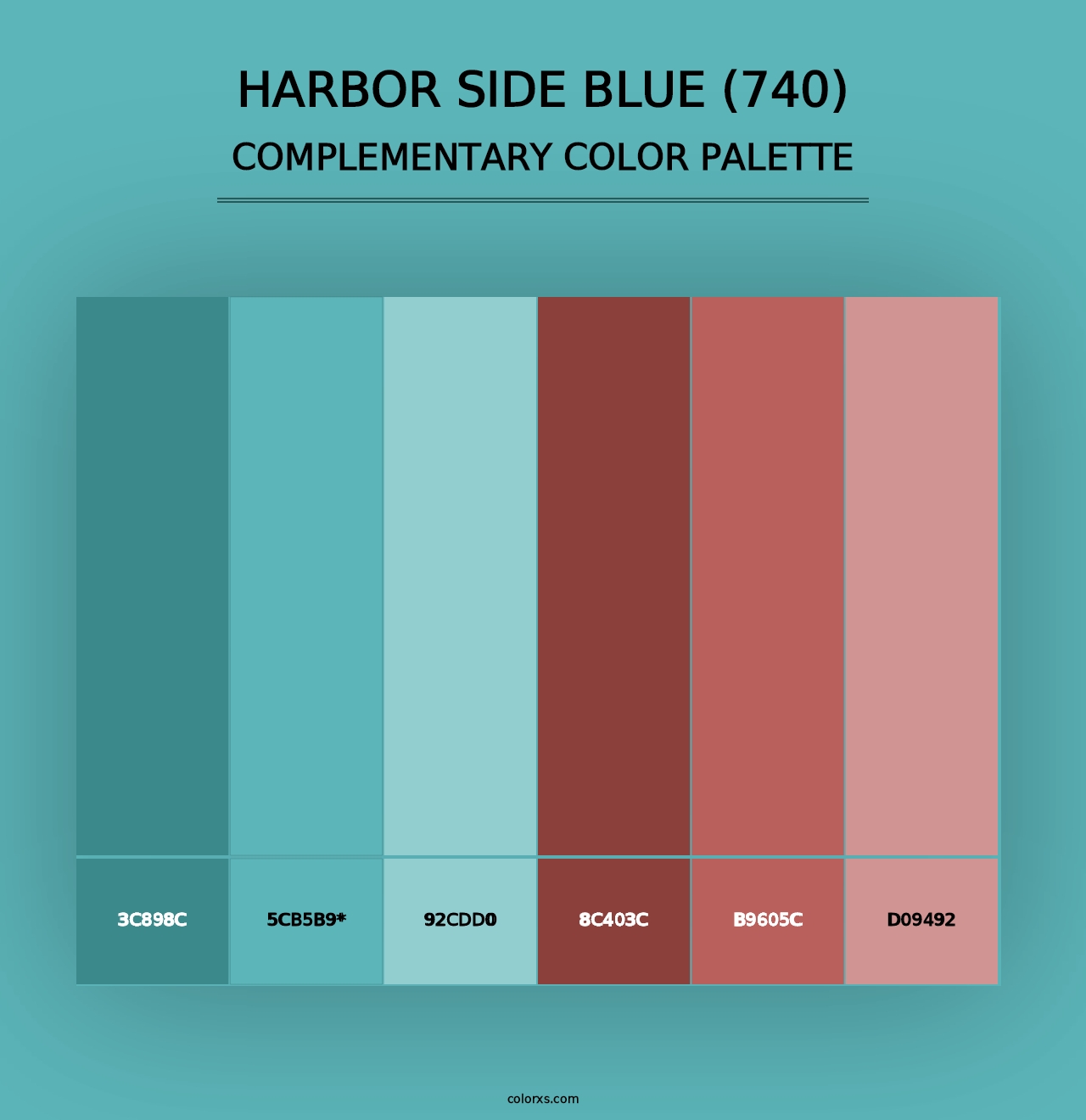 Harbor Side Blue (740) - Complementary Color Palette