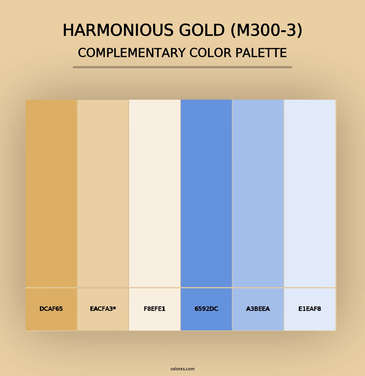 Harmonious Gold (M300-3) - Complementary Color Palette