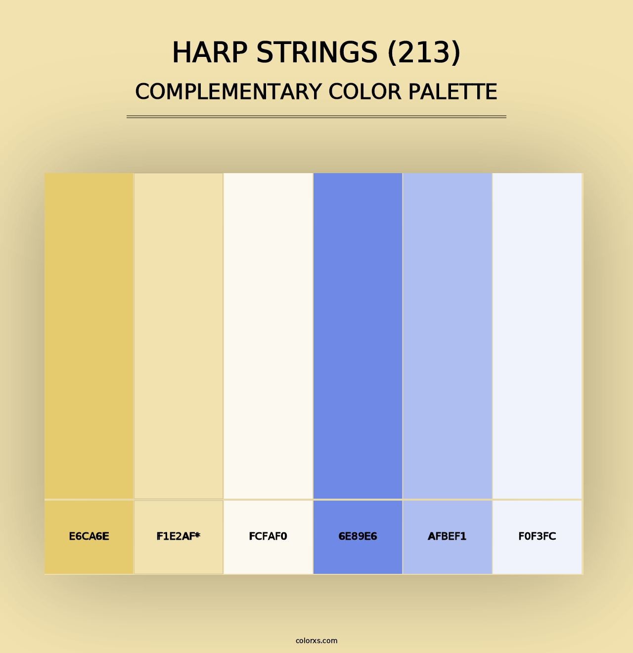 Harp Strings (213) - Complementary Color Palette