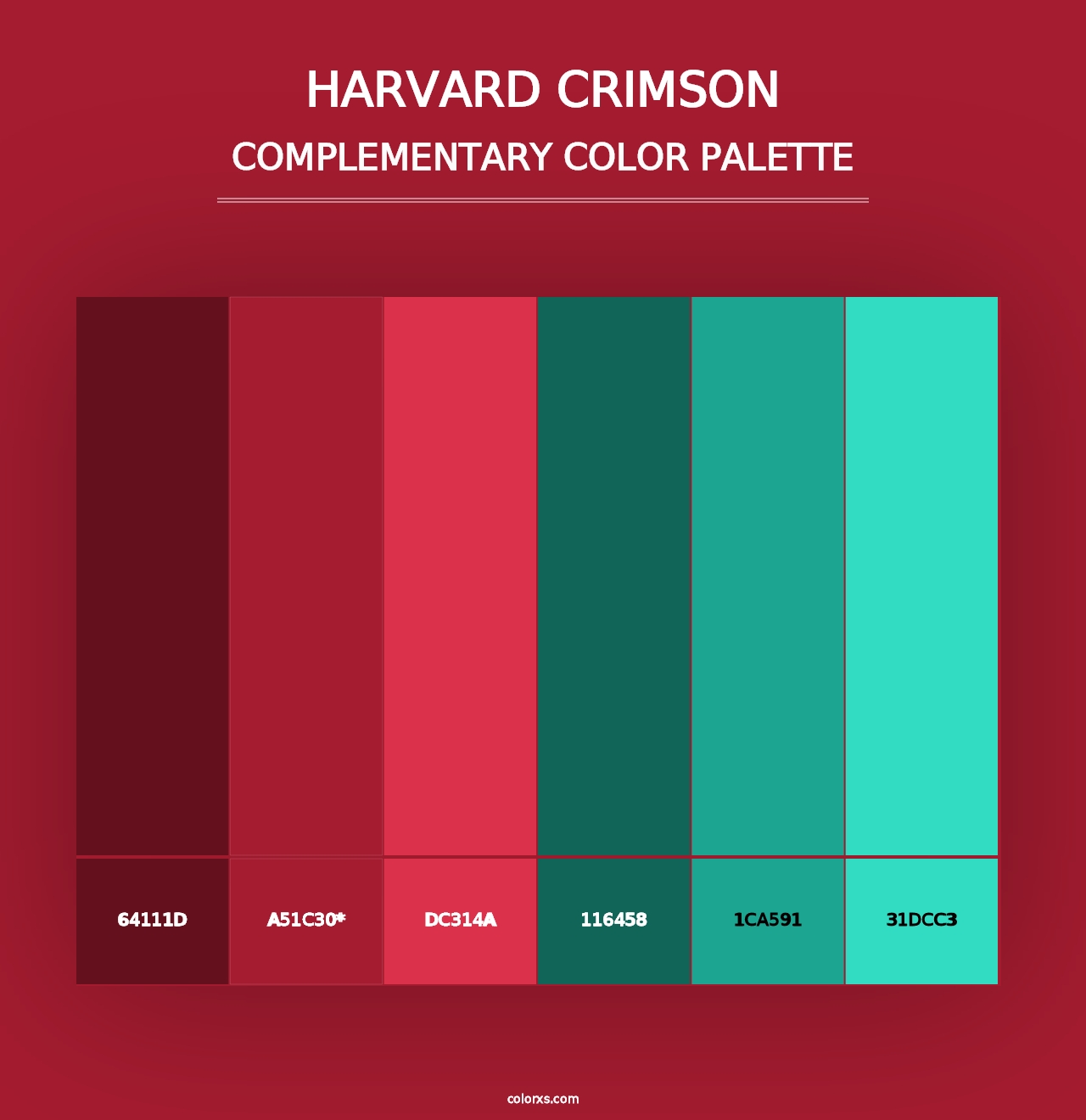 Harvard Crimson - Complementary Color Palette