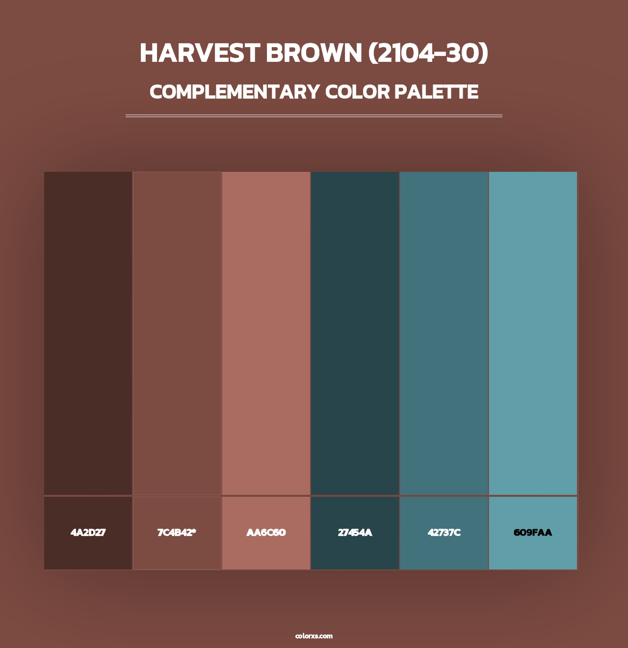 Harvest Brown (2104-30) - Complementary Color Palette