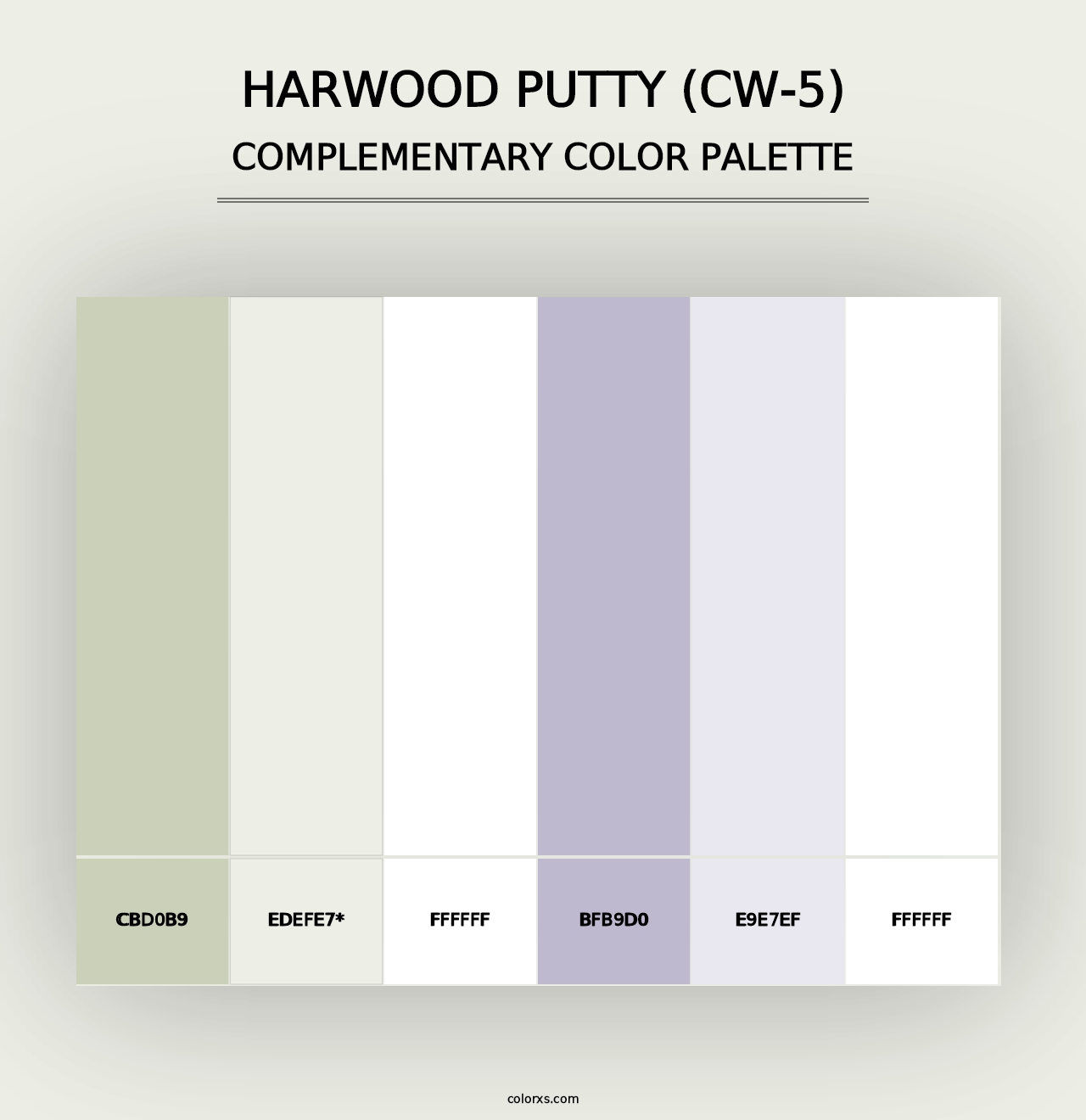 Harwood Putty (CW-5) - Complementary Color Palette