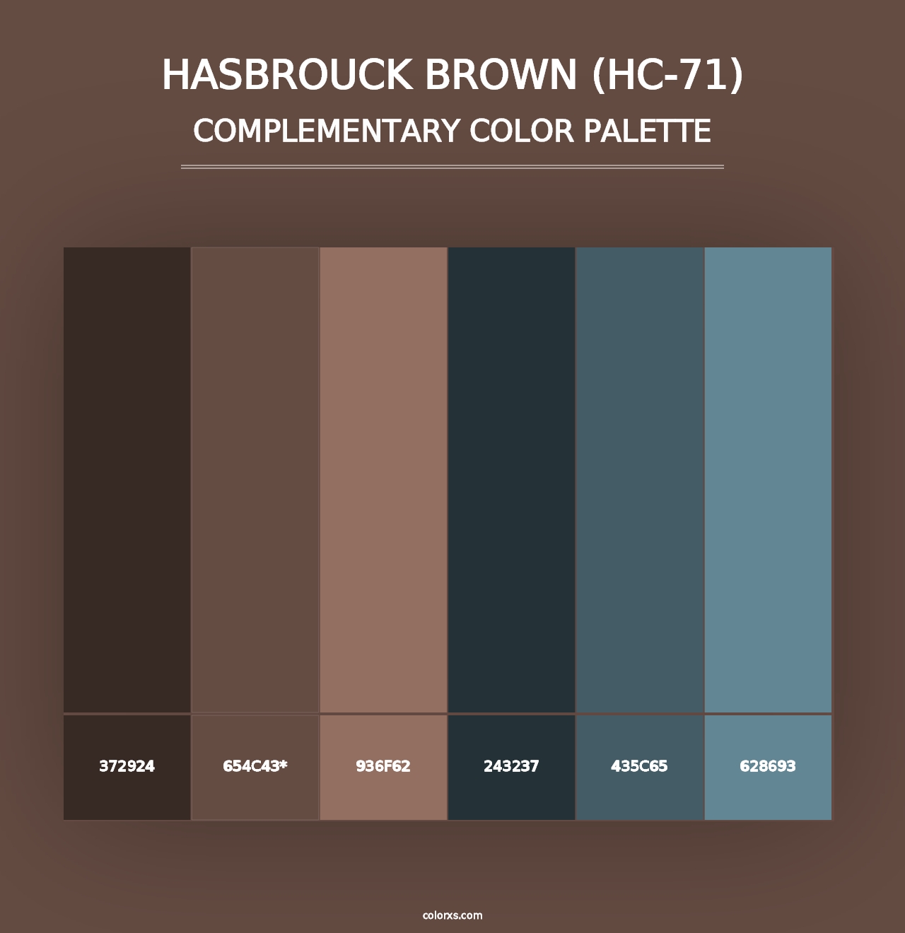 Hasbrouck Brown (HC-71) - Complementary Color Palette