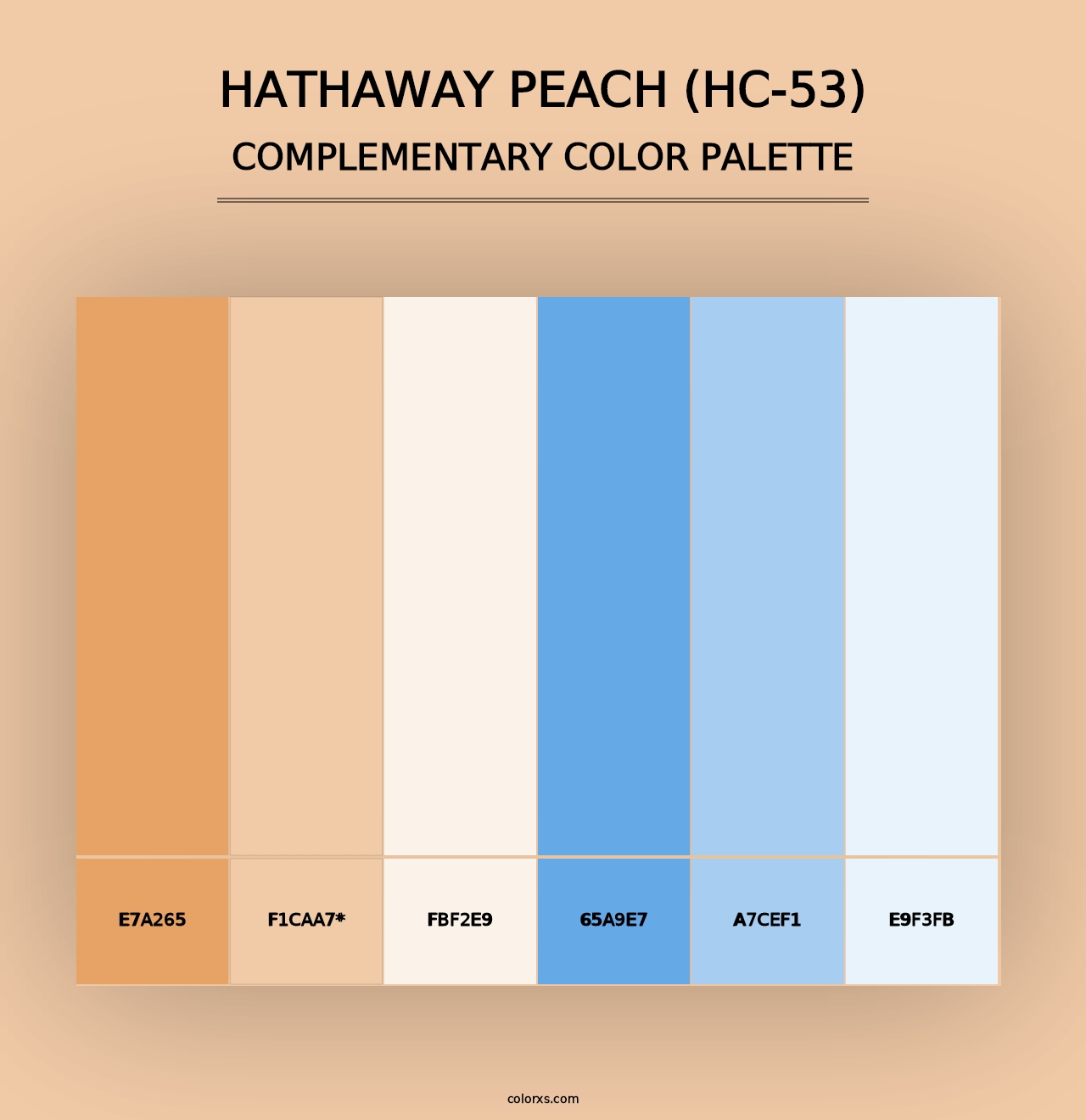 Hathaway Peach (HC-53) - Complementary Color Palette