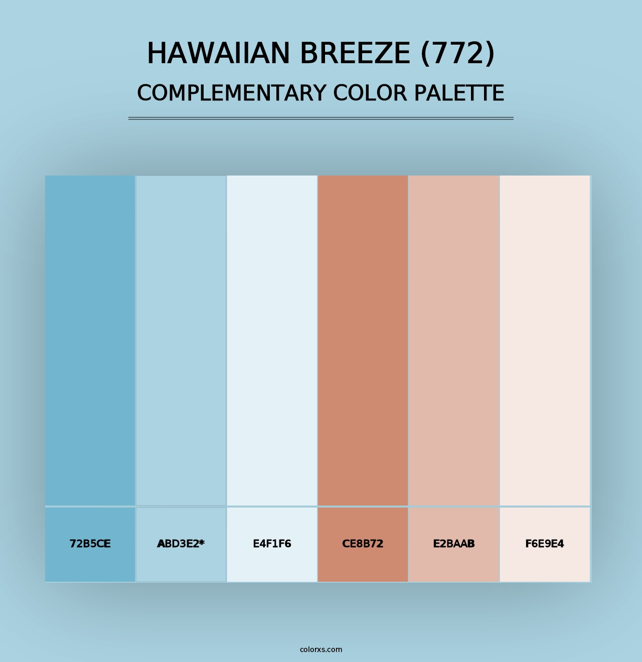 Hawaiian Breeze (772) - Complementary Color Palette