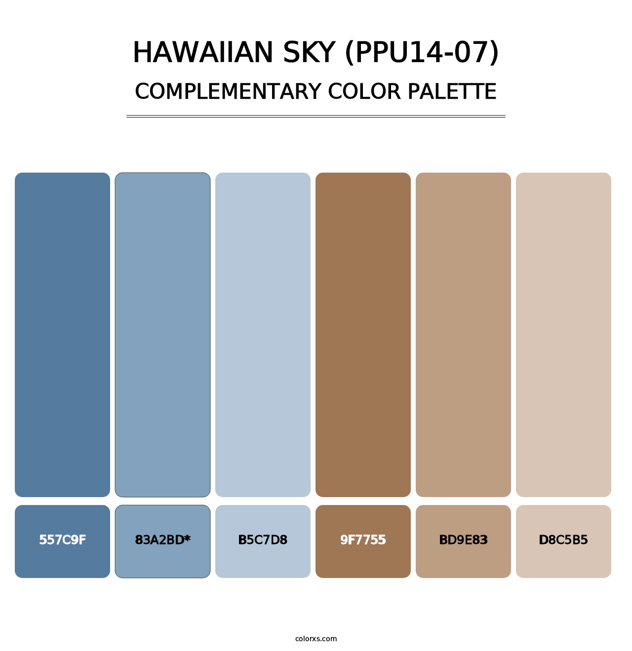 Hawaiian Sky (PPU14-07) - Complementary Color Palette