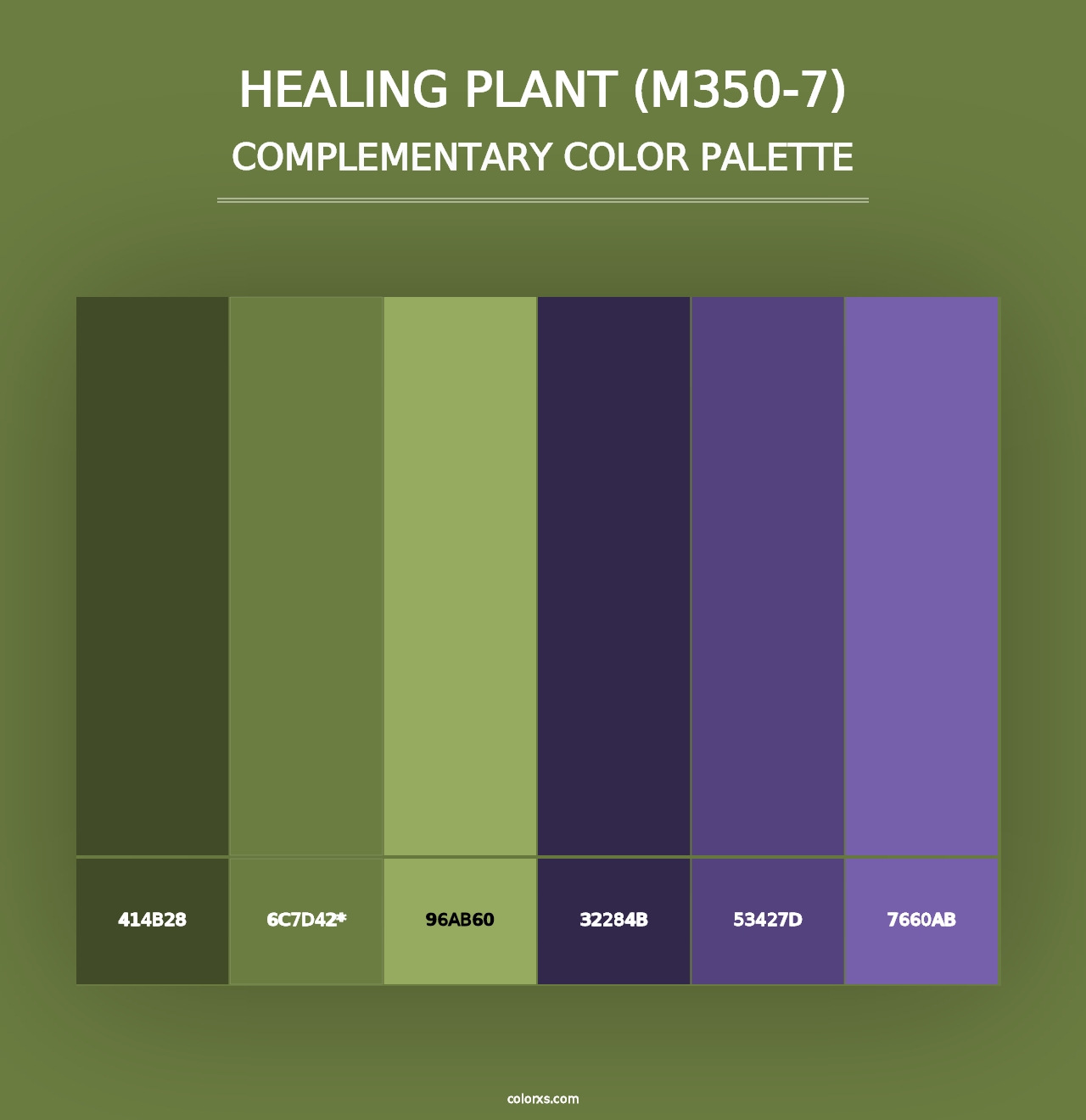 Healing Plant (M350-7) - Complementary Color Palette