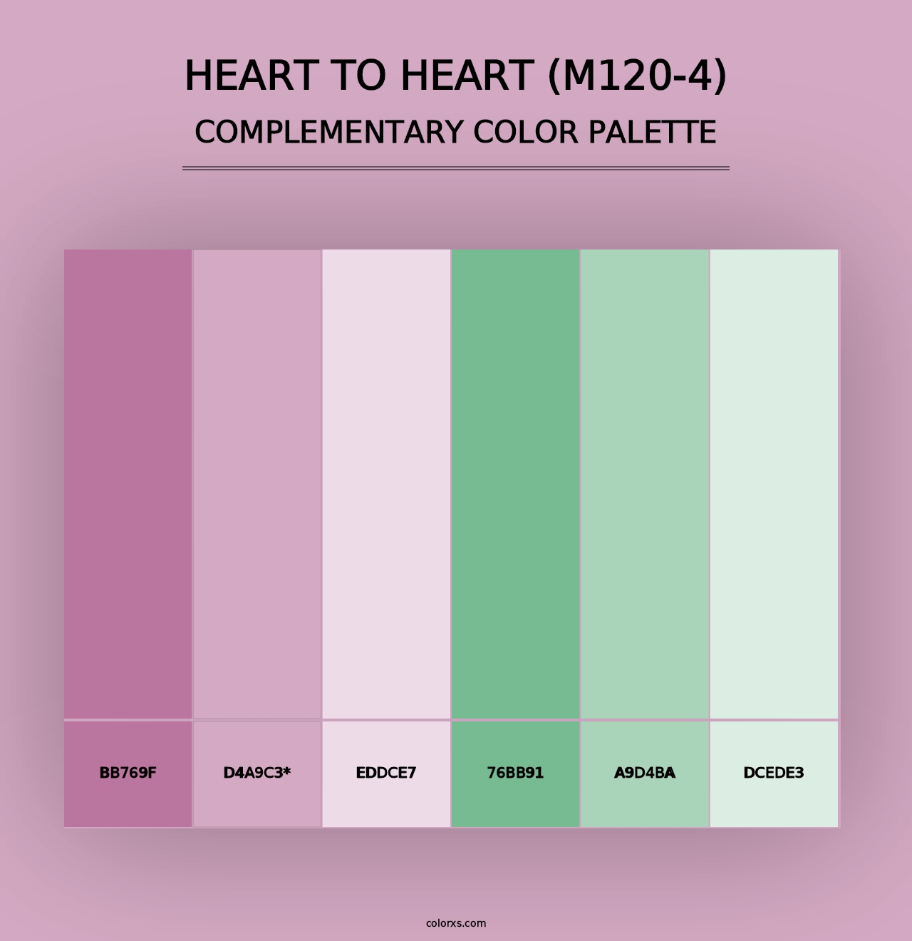 Heart To Heart (M120-4) - Complementary Color Palette