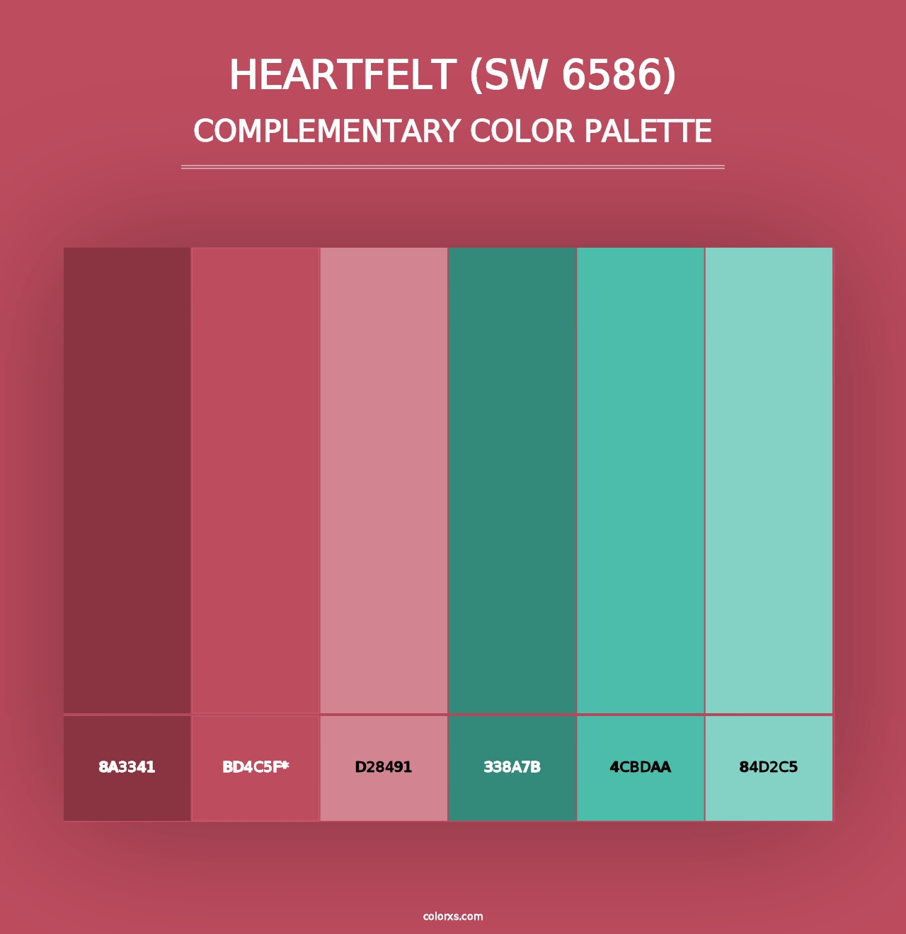 Heartfelt (SW 6586) - Complementary Color Palette