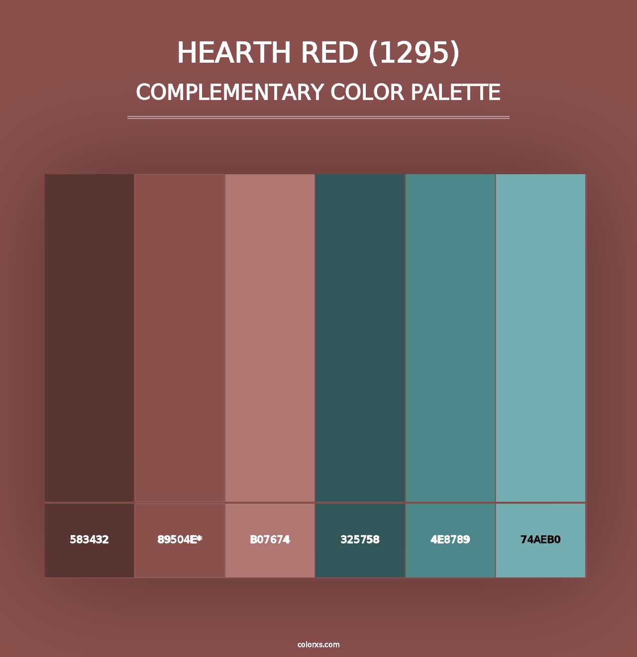 Hearth Red (1295) - Complementary Color Palette