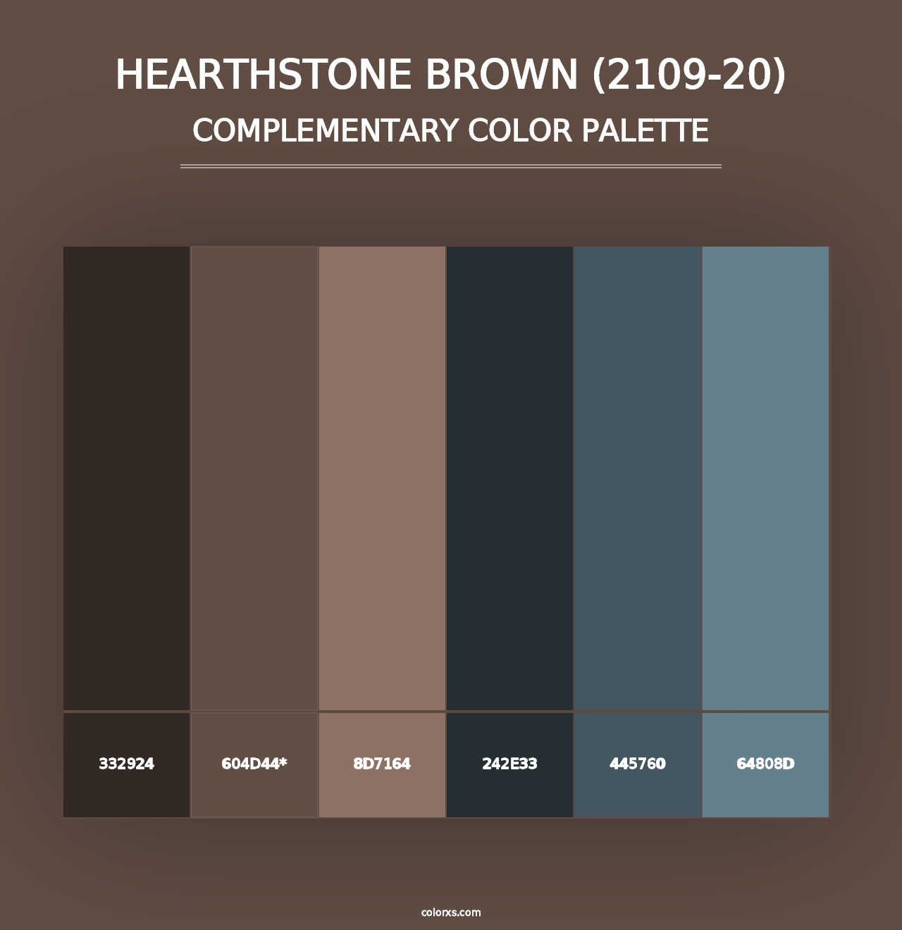 Hearthstone Brown (2109-20) - Complementary Color Palette