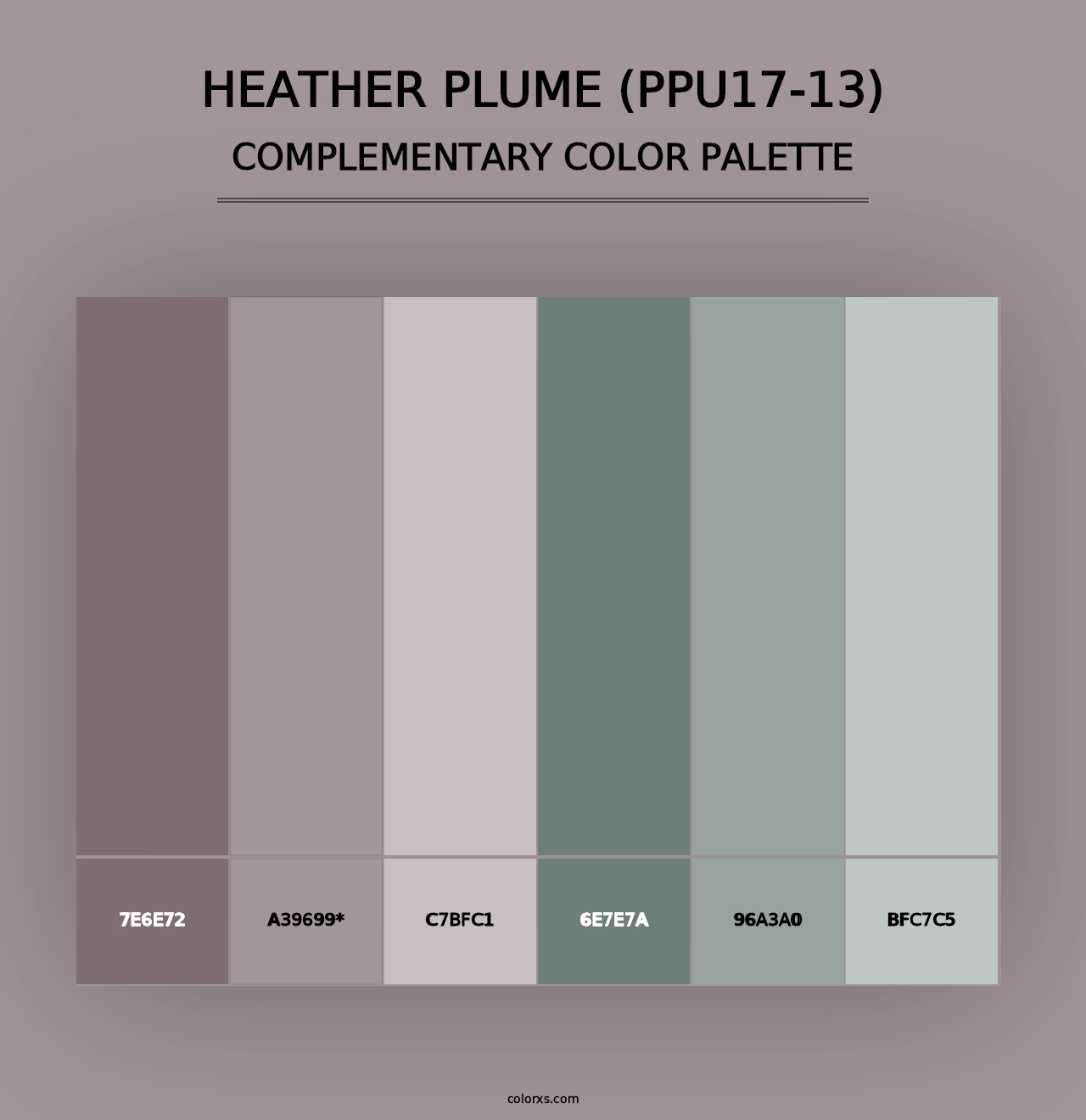 Heather Plume (PPU17-13) - Complementary Color Palette