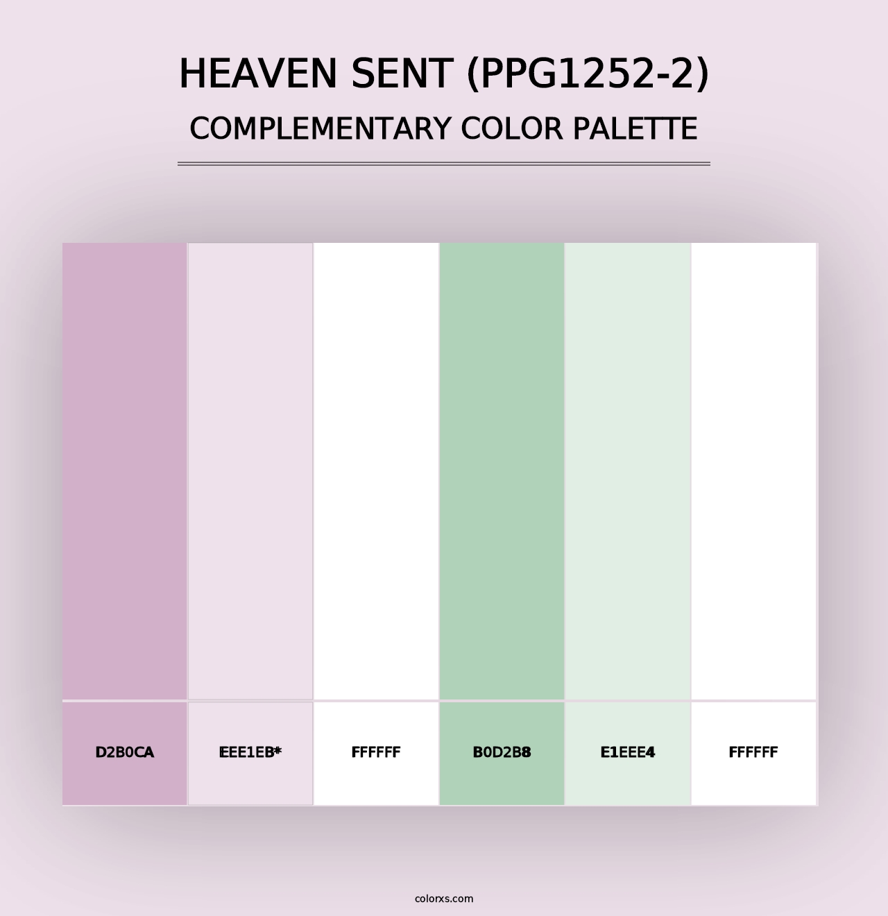 Heaven Sent (PPG1252-2) - Complementary Color Palette