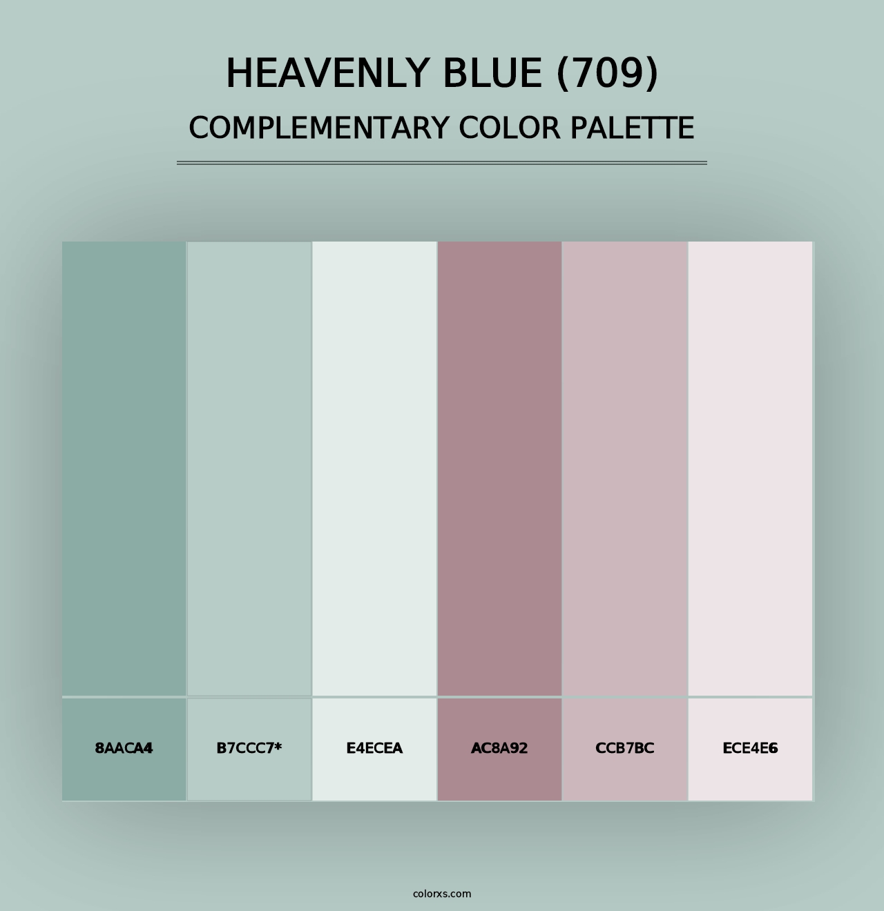 Heavenly Blue (709) - Complementary Color Palette