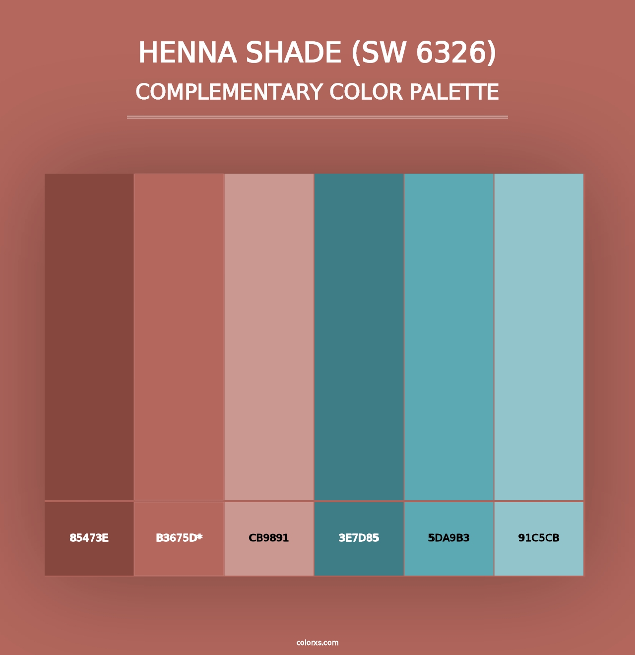 Henna Shade (SW 6326) - Complementary Color Palette