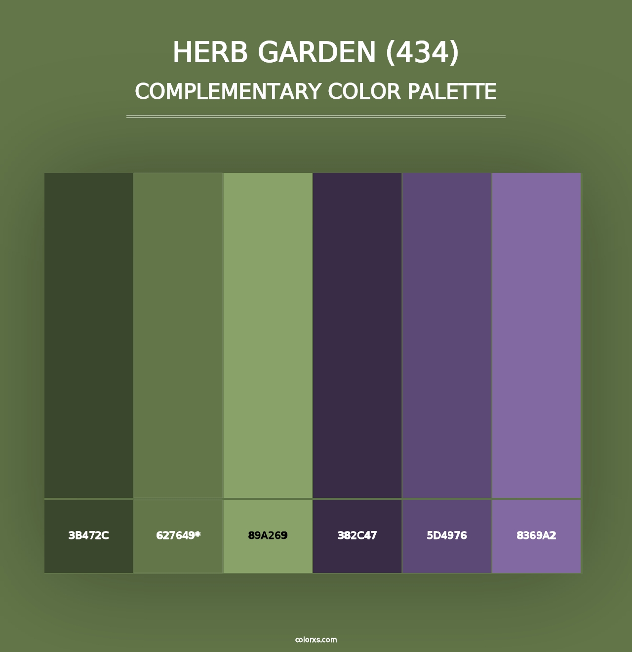 Herb Garden (434) - Complementary Color Palette