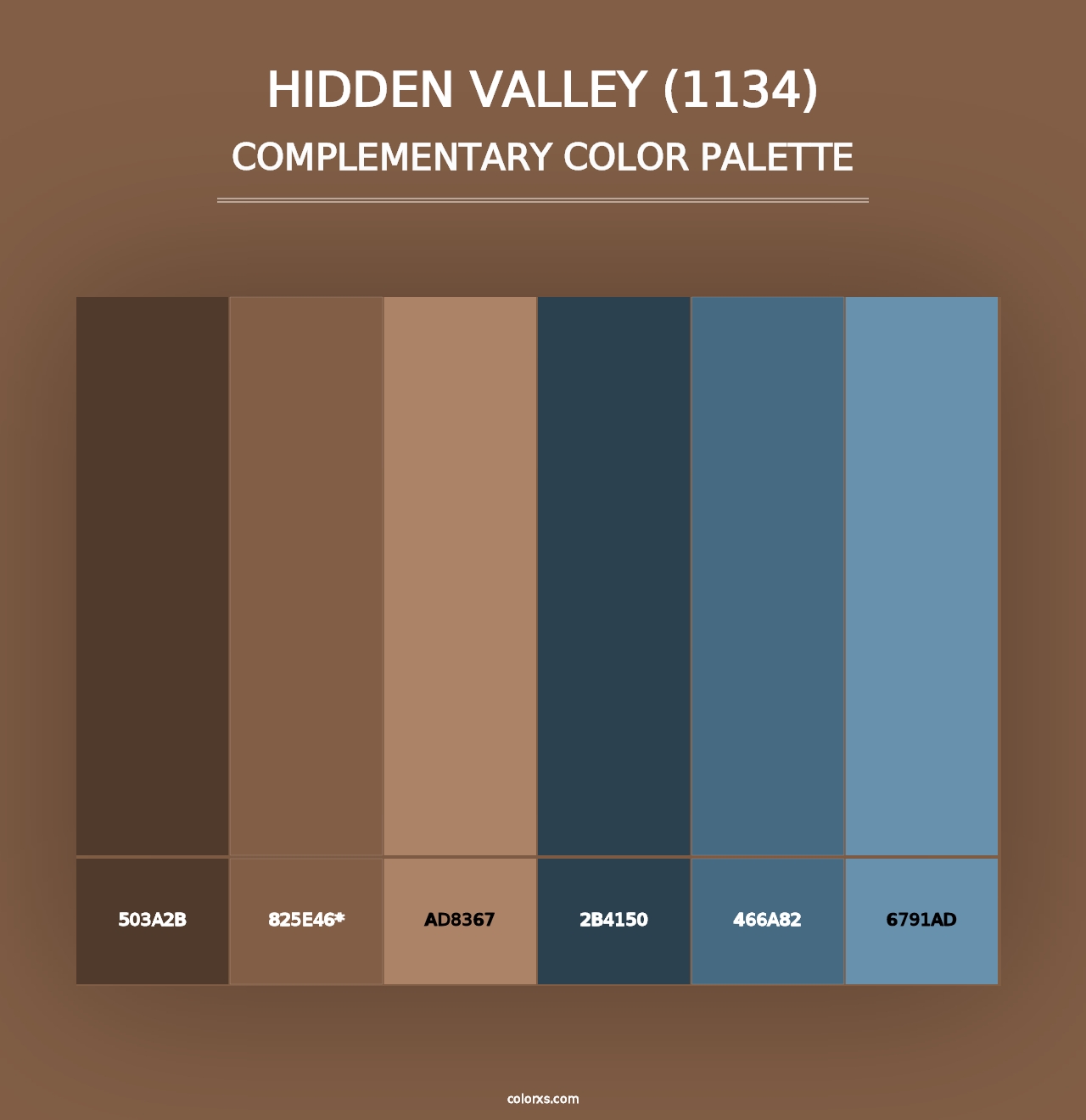 Hidden Valley (1134) - Complementary Color Palette