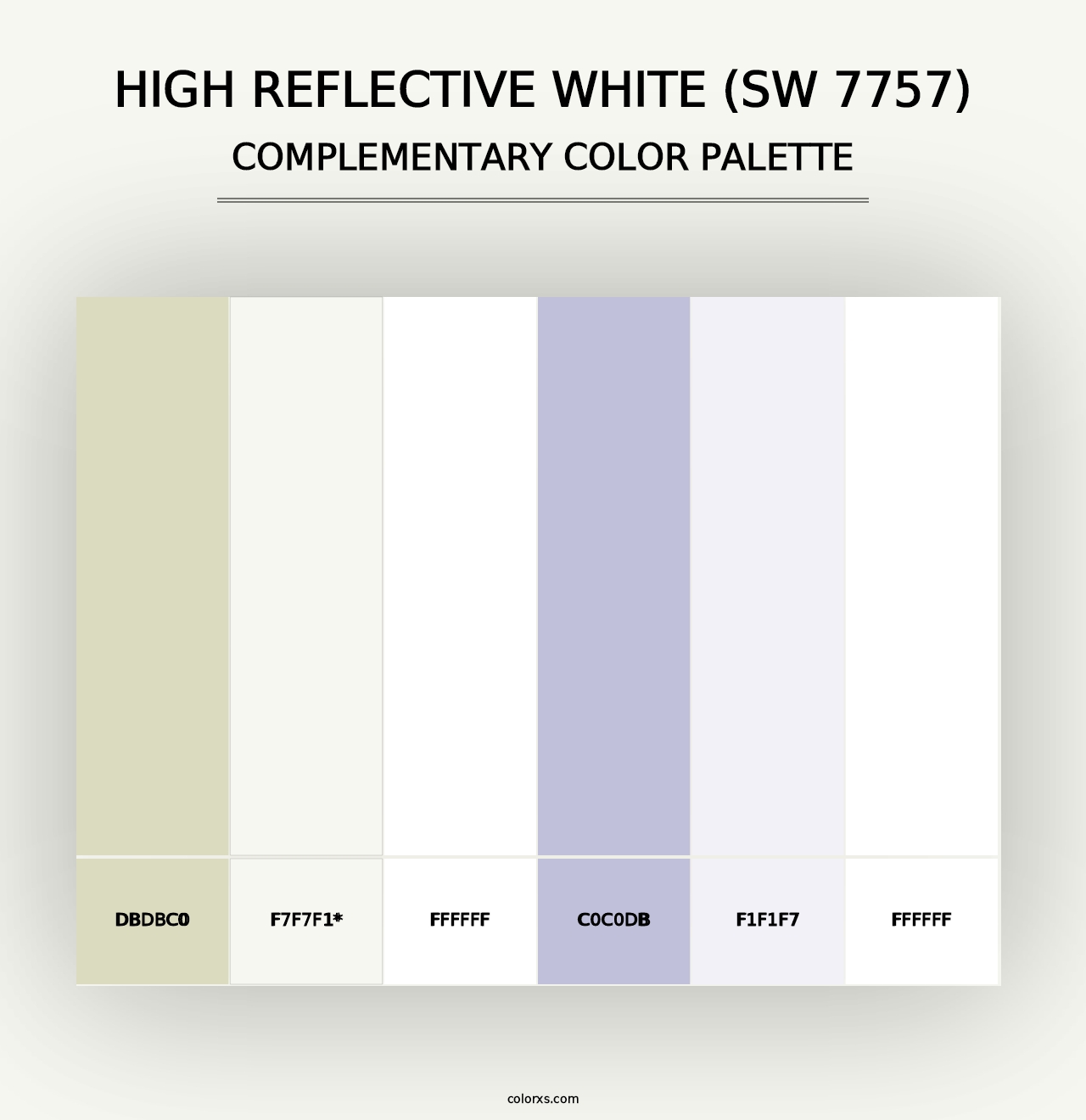 High Reflective White (SW 7757) - Complementary Color Palette