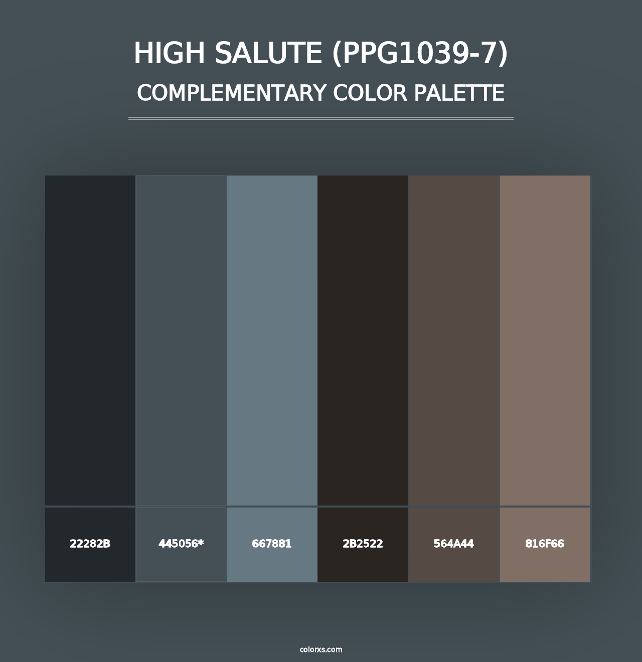 High Salute (PPG1039-7) - Complementary Color Palette