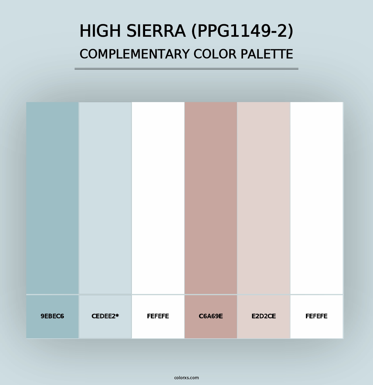 High Sierra (PPG1149-2) - Complementary Color Palette