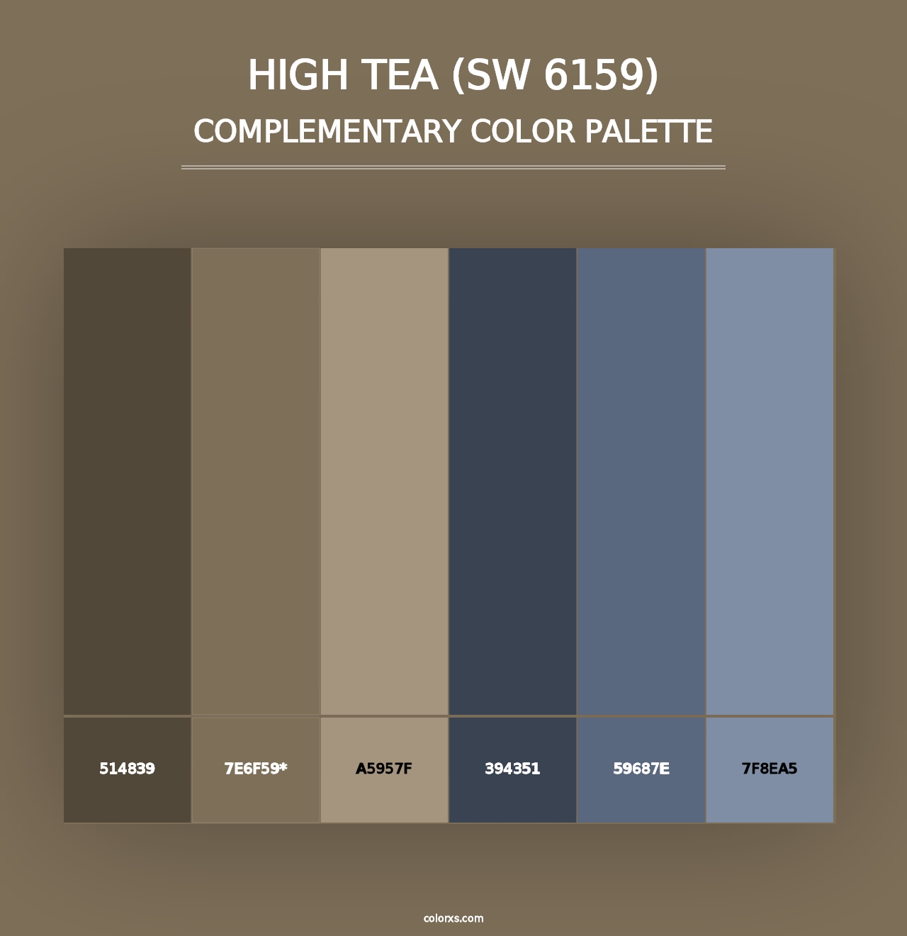 High Tea (SW 6159) - Complementary Color Palette