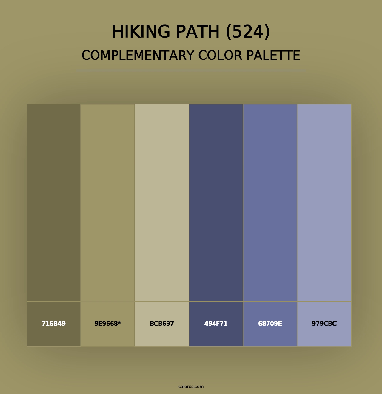 Hiking Path (524) - Complementary Color Palette