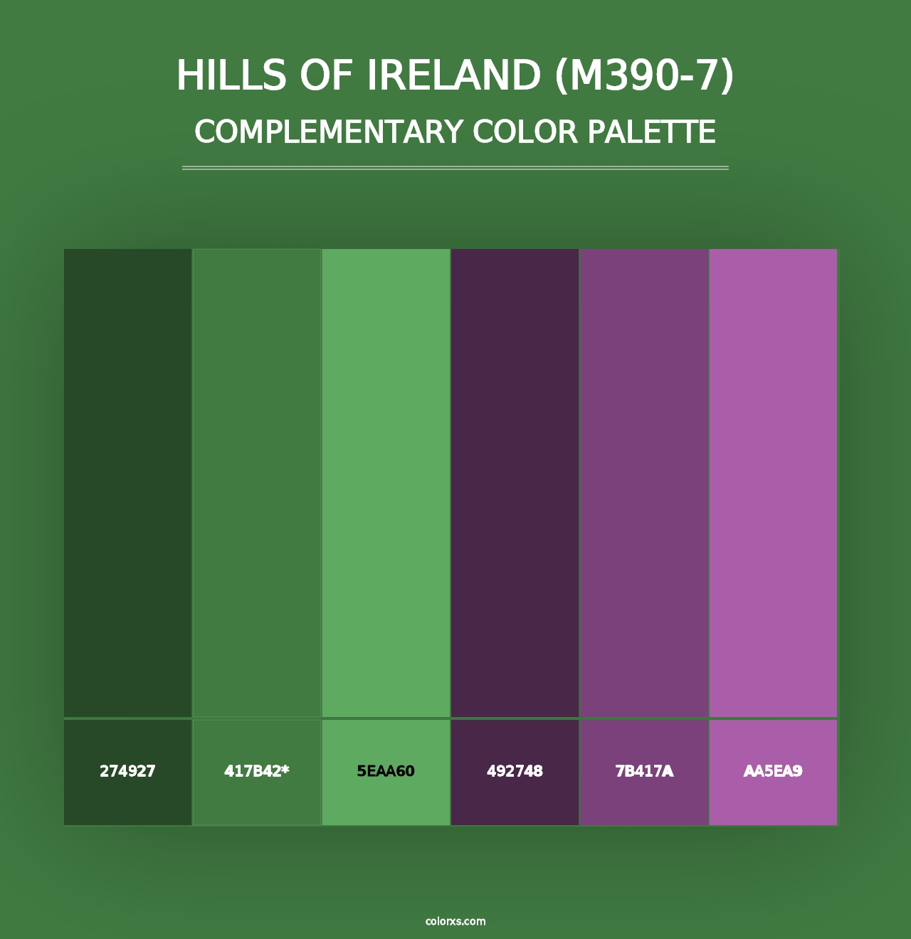 Hills Of Ireland (M390-7) - Complementary Color Palette