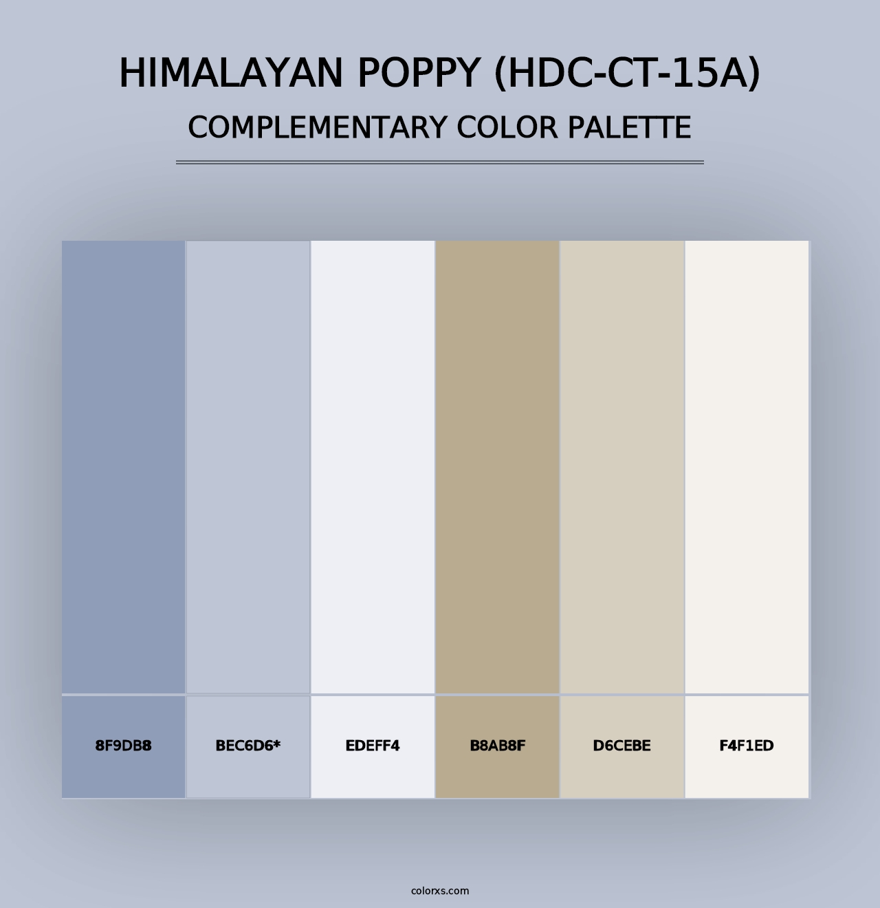 Himalayan Poppy (HDC-CT-15A) - Complementary Color Palette